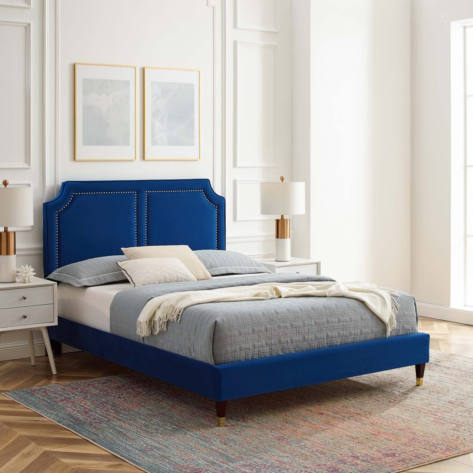 Novi Performance Velvet Queen Bed By Modway - MOD-6823 - Image 23