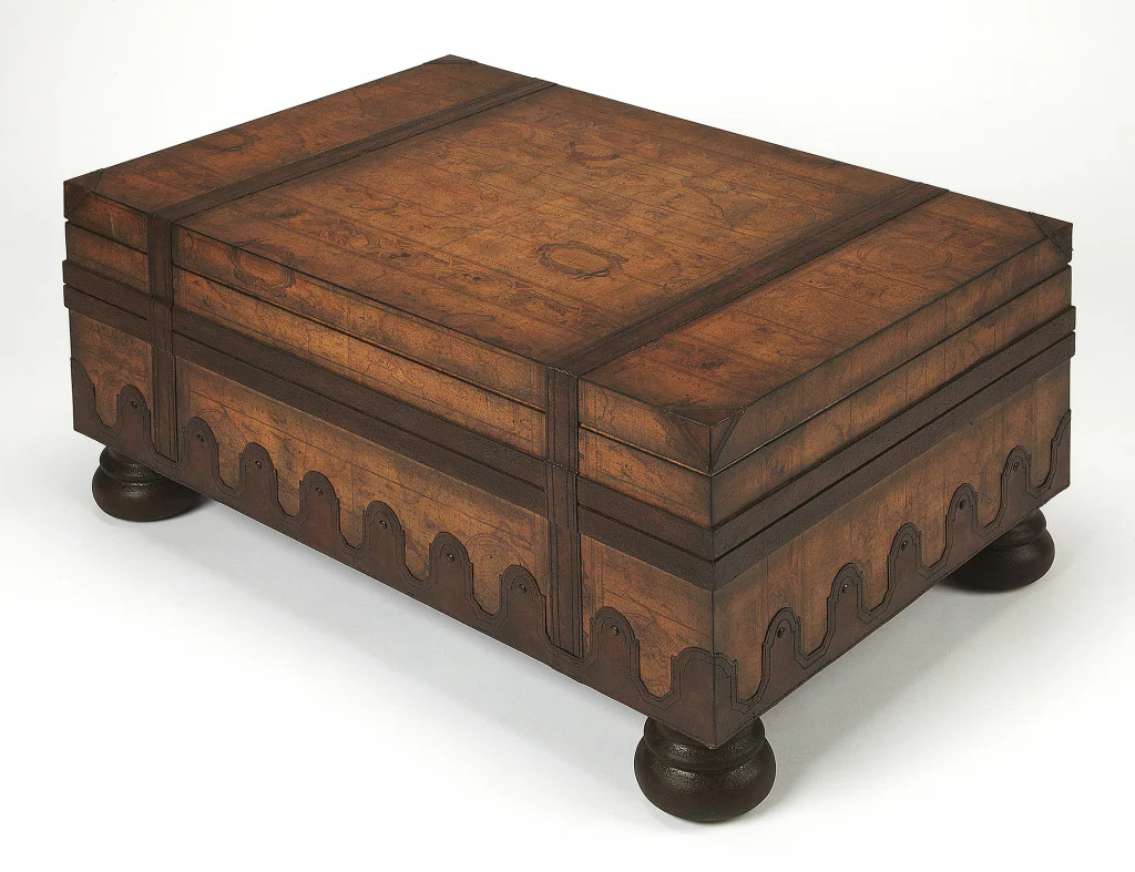 Old World Vintage Style Map Coffee Table By Homeroots