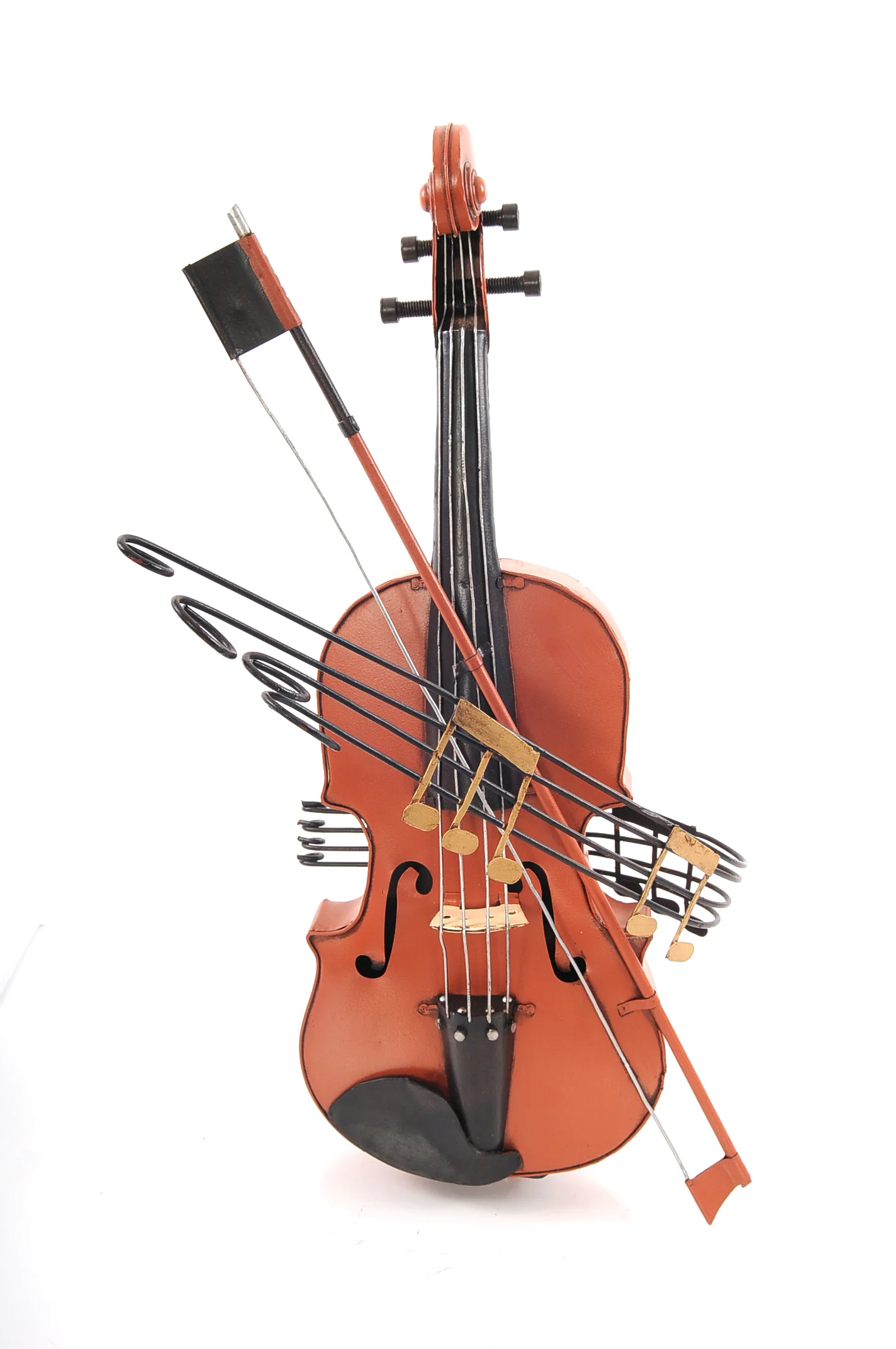 Orange Vintage Violin By Homeroots