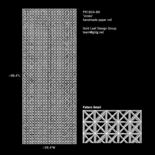 Paper Roll, Uroko Black 98.4"L By Gold Leaf Design Group - Image 6