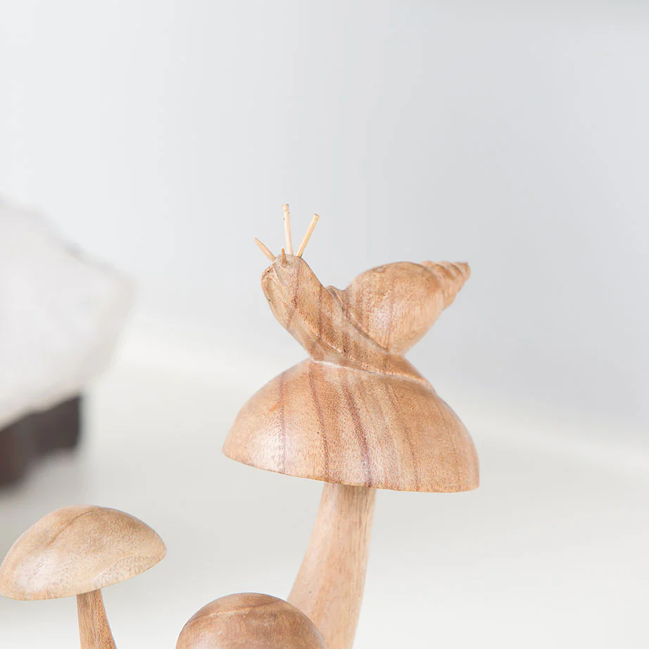 Parasite Snail on Mushrooms Set of 4 By Garden Age Supply - Image 2
