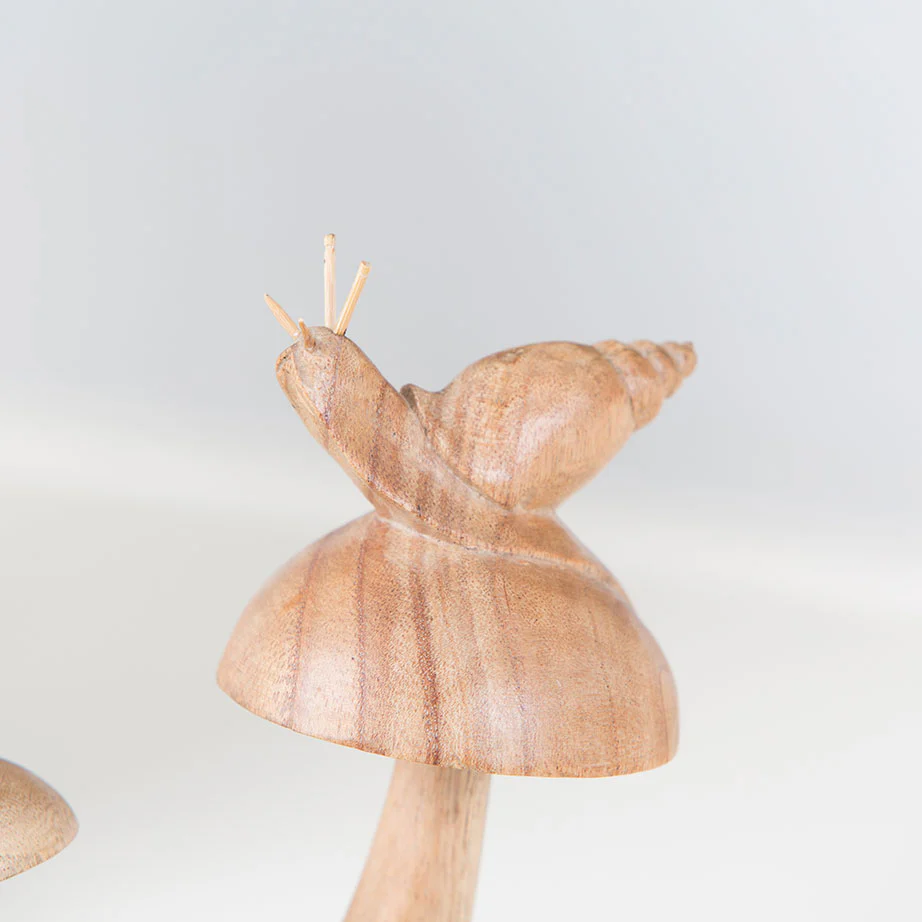 Parasite Snail on Mushrooms Set of 4 By Garden Age Supply - Image 4