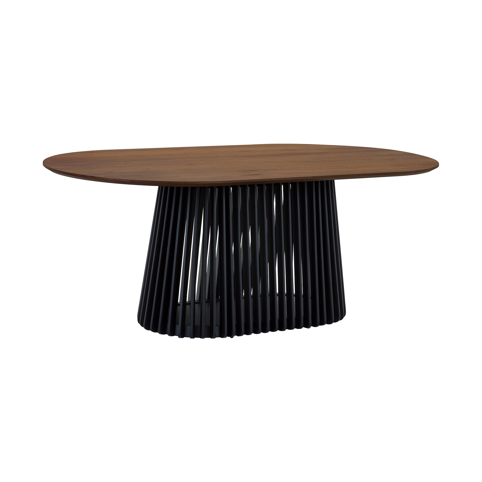 Pasadena 79" Wood Oval Dining Table in Black Oak Finish By Armen Living - Image 13