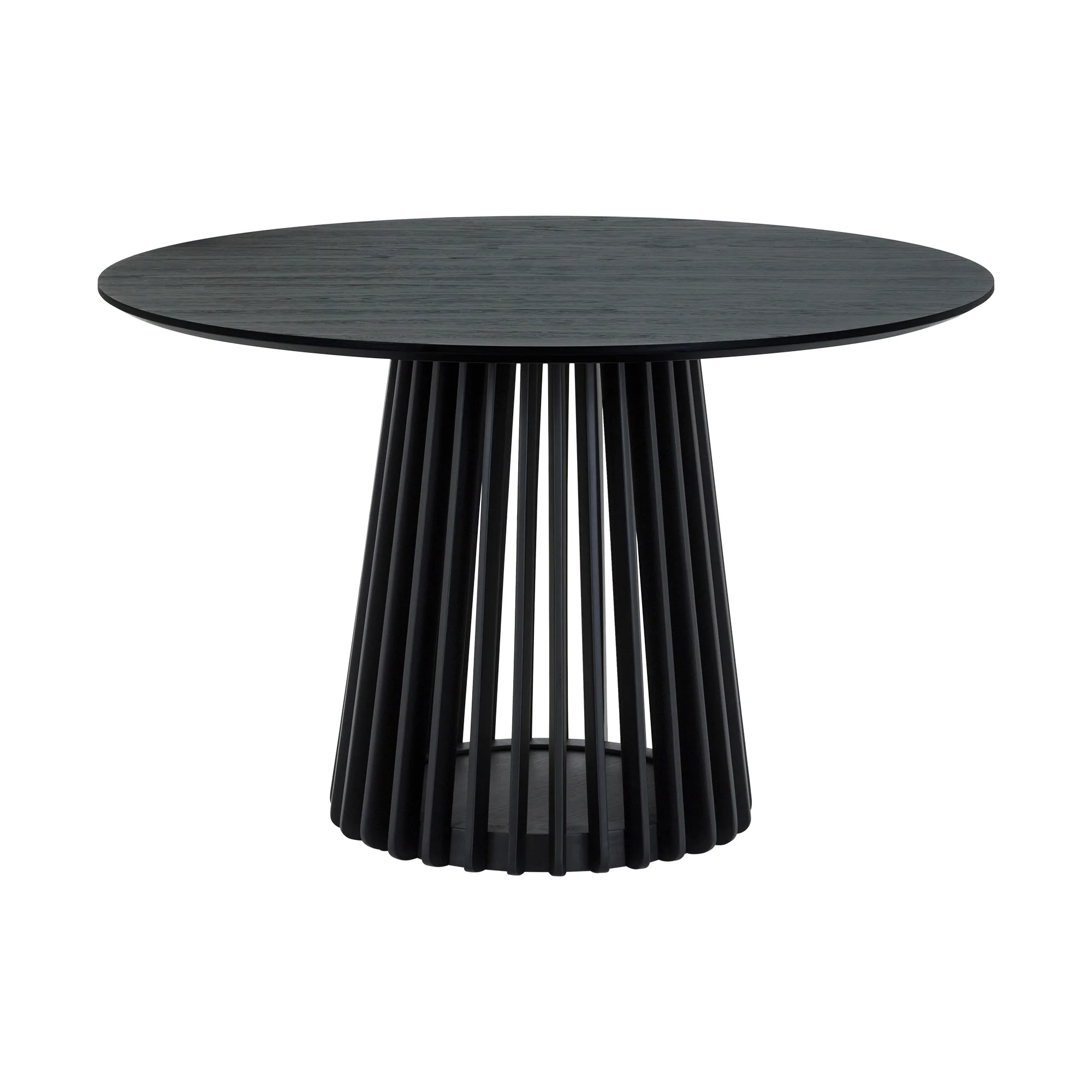 Pasadena Echo 6 Piece Round Dining Set with Buffet in Black Oak Finish and Walnut Finish Chairs By Armen Living - Image 5