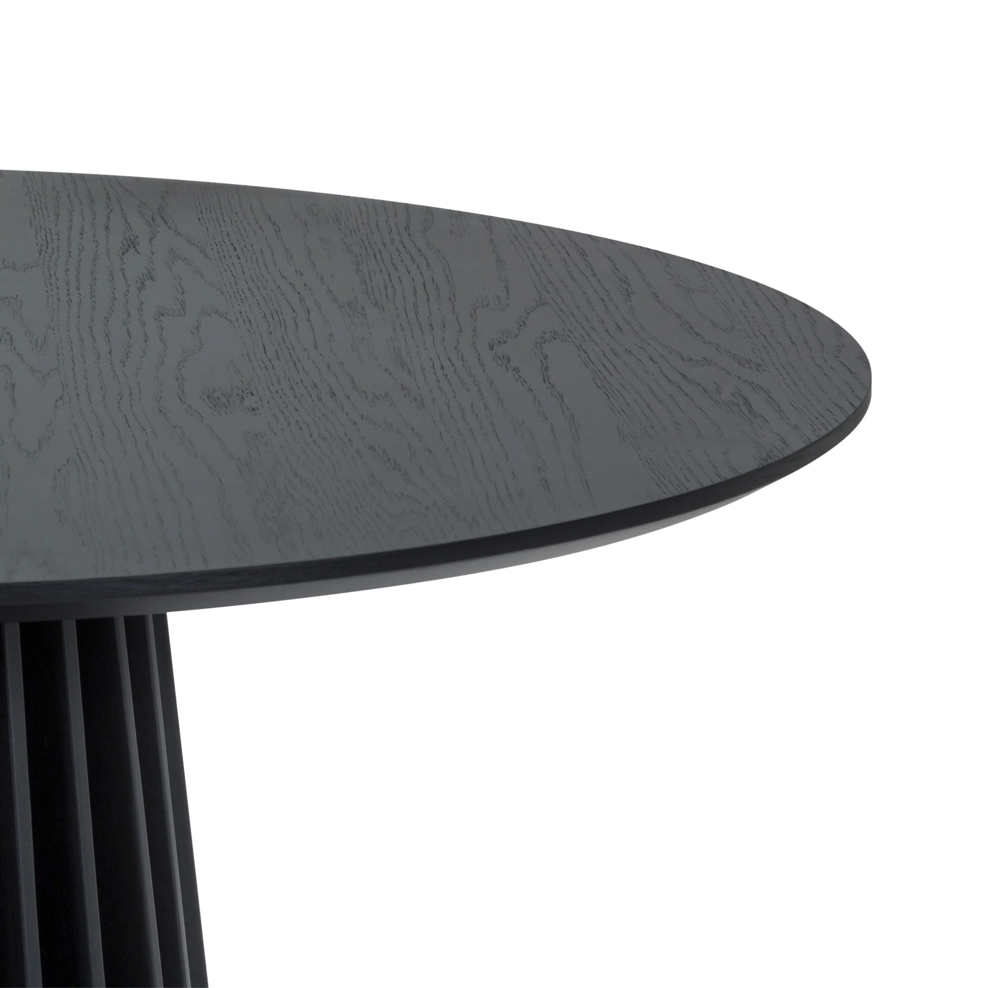 Pasadena Erie 5 Piece Round Dining Set in Black Oak Finish with Paper Cord Chairs By Armen Living - Image 8