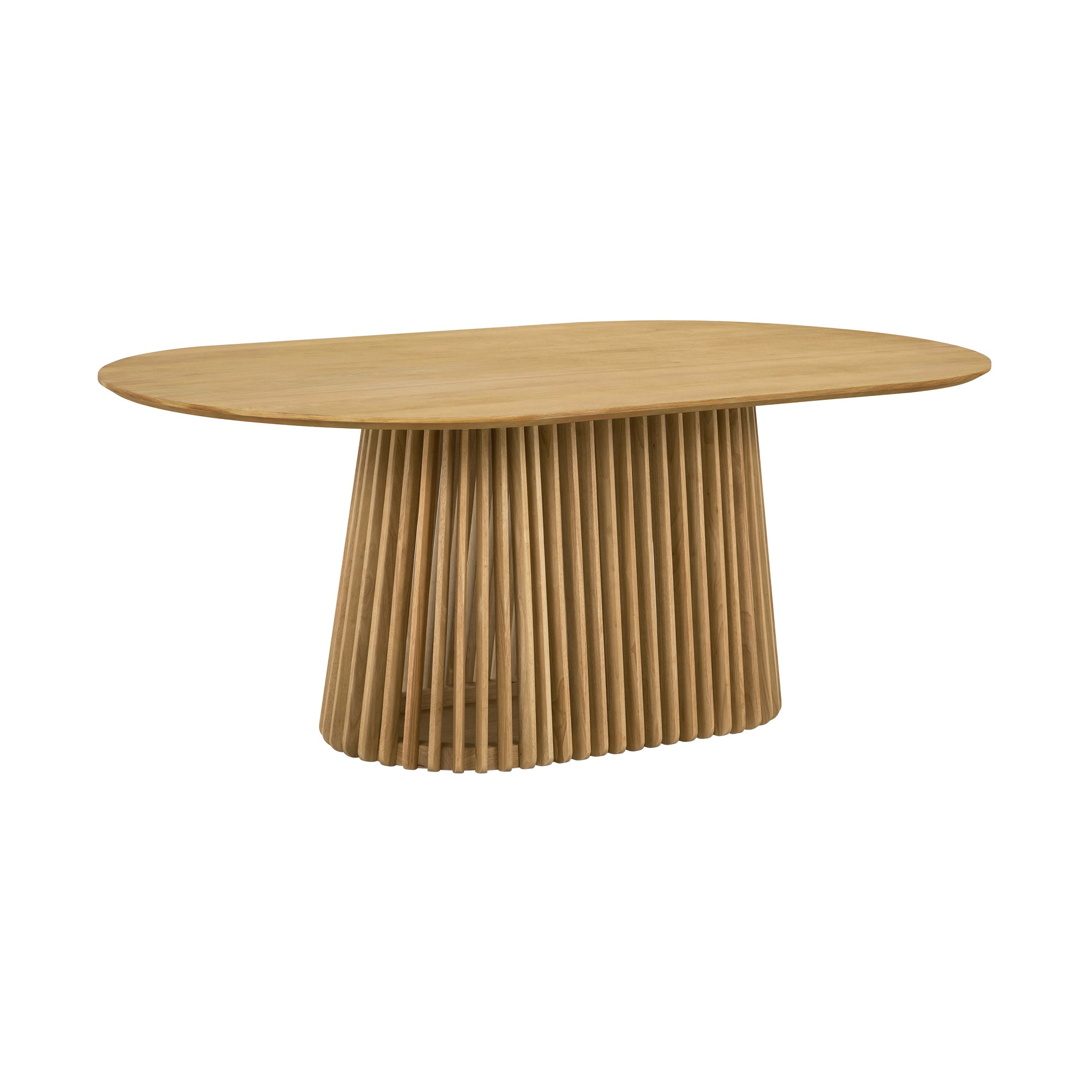 Pasadena Erie 7 Piece Oval Dining Set in Natural Oak Finish with Paper Cord Chairs By Armen Living - Image 5