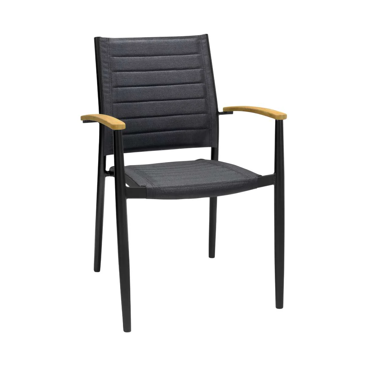 Paseo & Portals Outdoor 5 Piece Black Aluminum Dining Set By Armen Living - Image 5