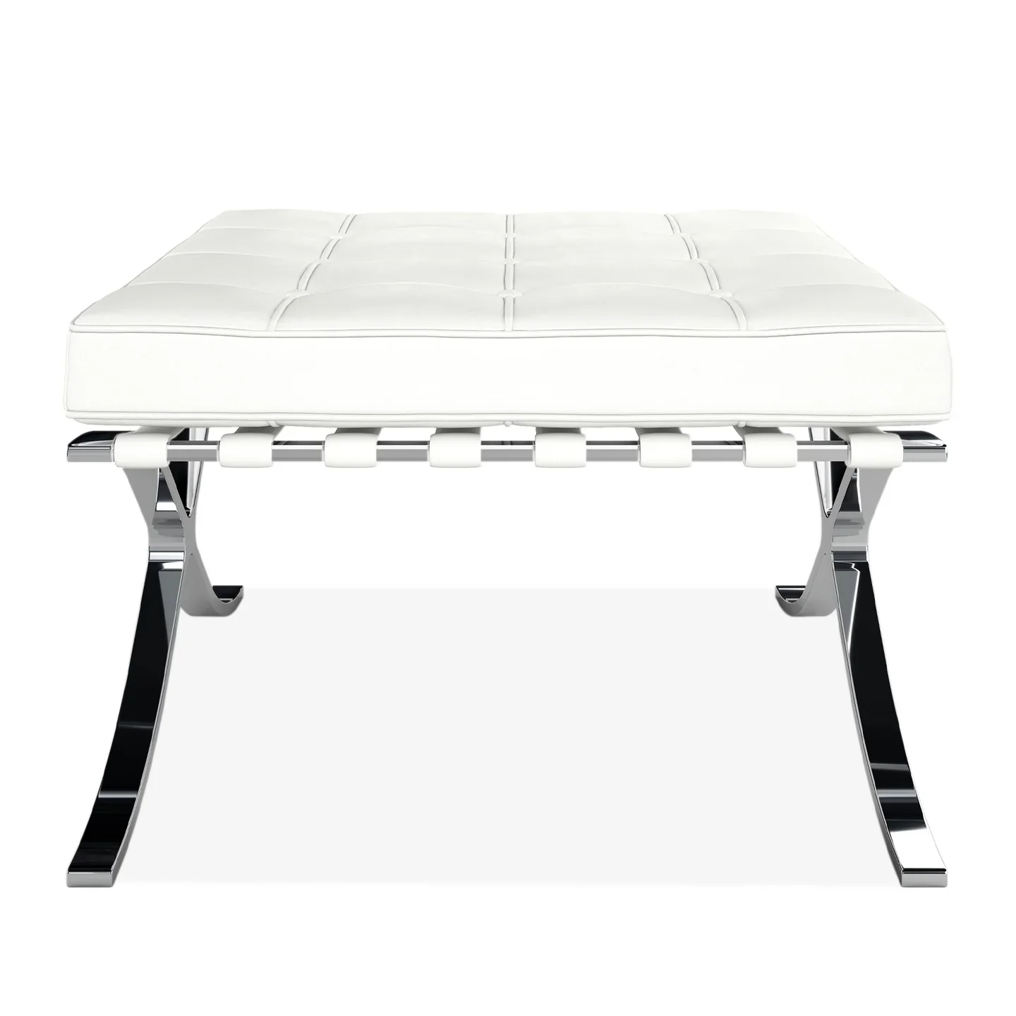 Pavilion Stool, White Leather By World Modern Design