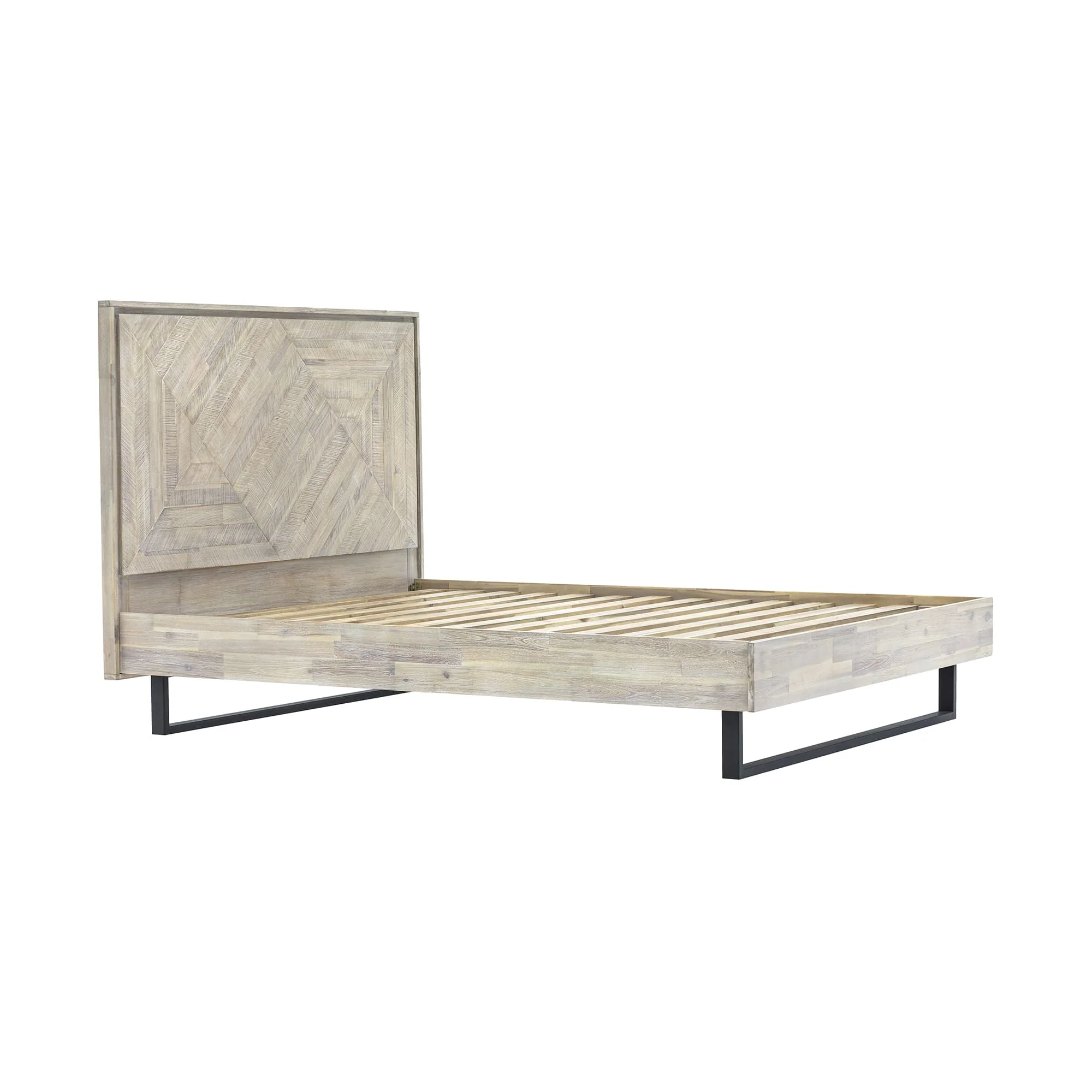 Peridot 4 Piece King Bedroom Set in Natural Acacia Wood By Armen Living - Image 4