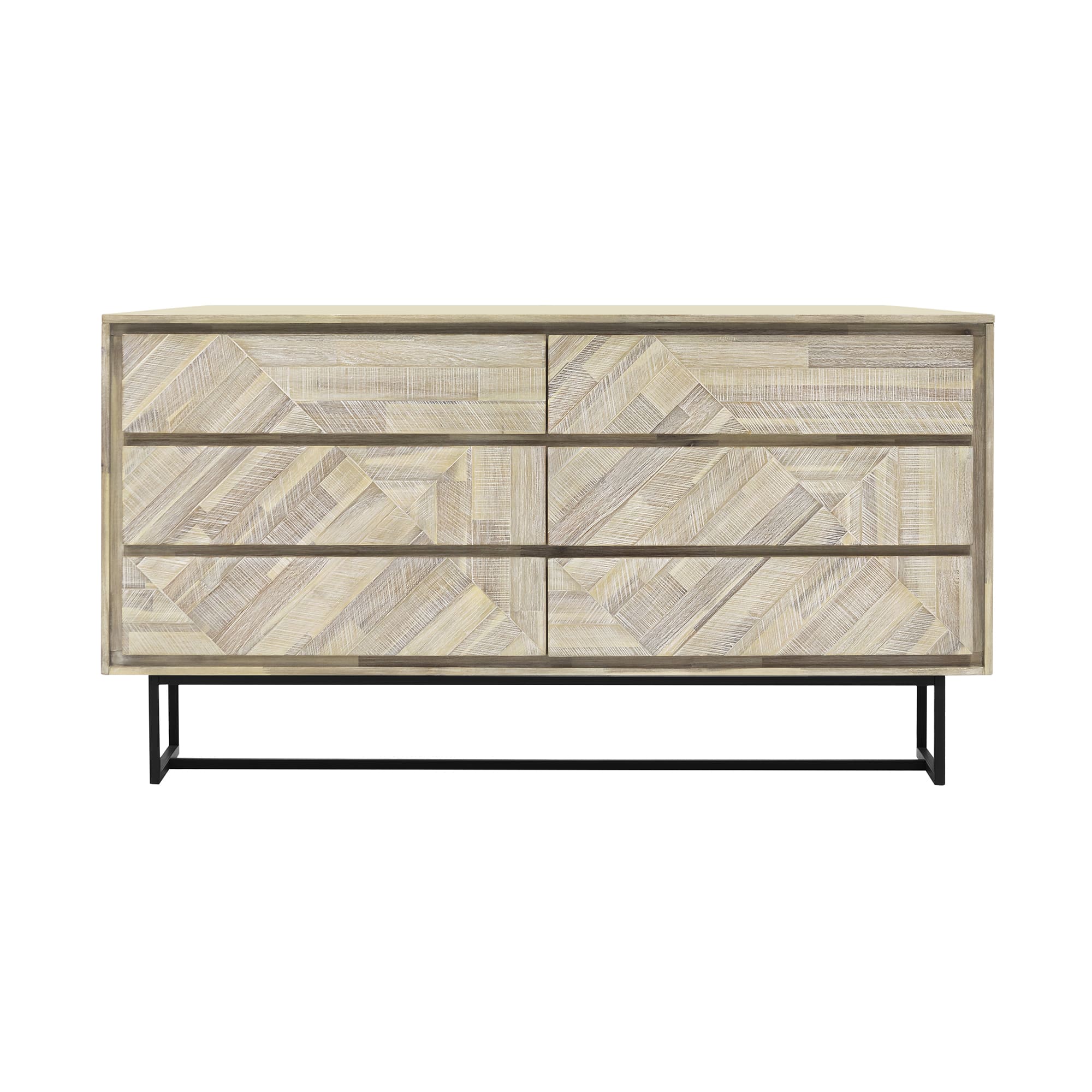 Peridot 4 Piece King Bedroom Set in Natural Acacia Wood By Armen Living - Image 5
