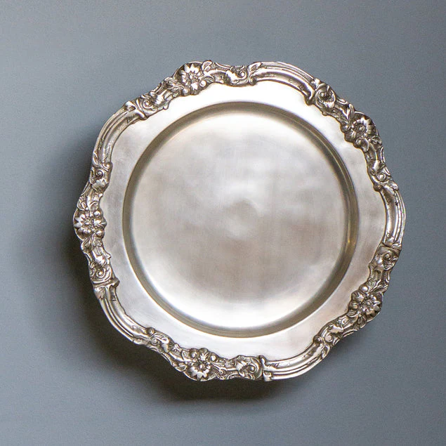 Pewter Platter 13"D Round Wall By Gold Leaf Design Group
