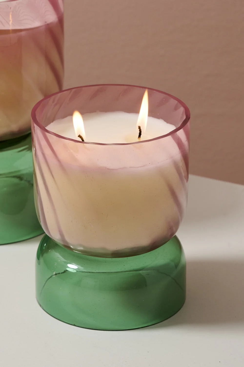 Pink Juniper Candle Set of 2 By Accent Decor
