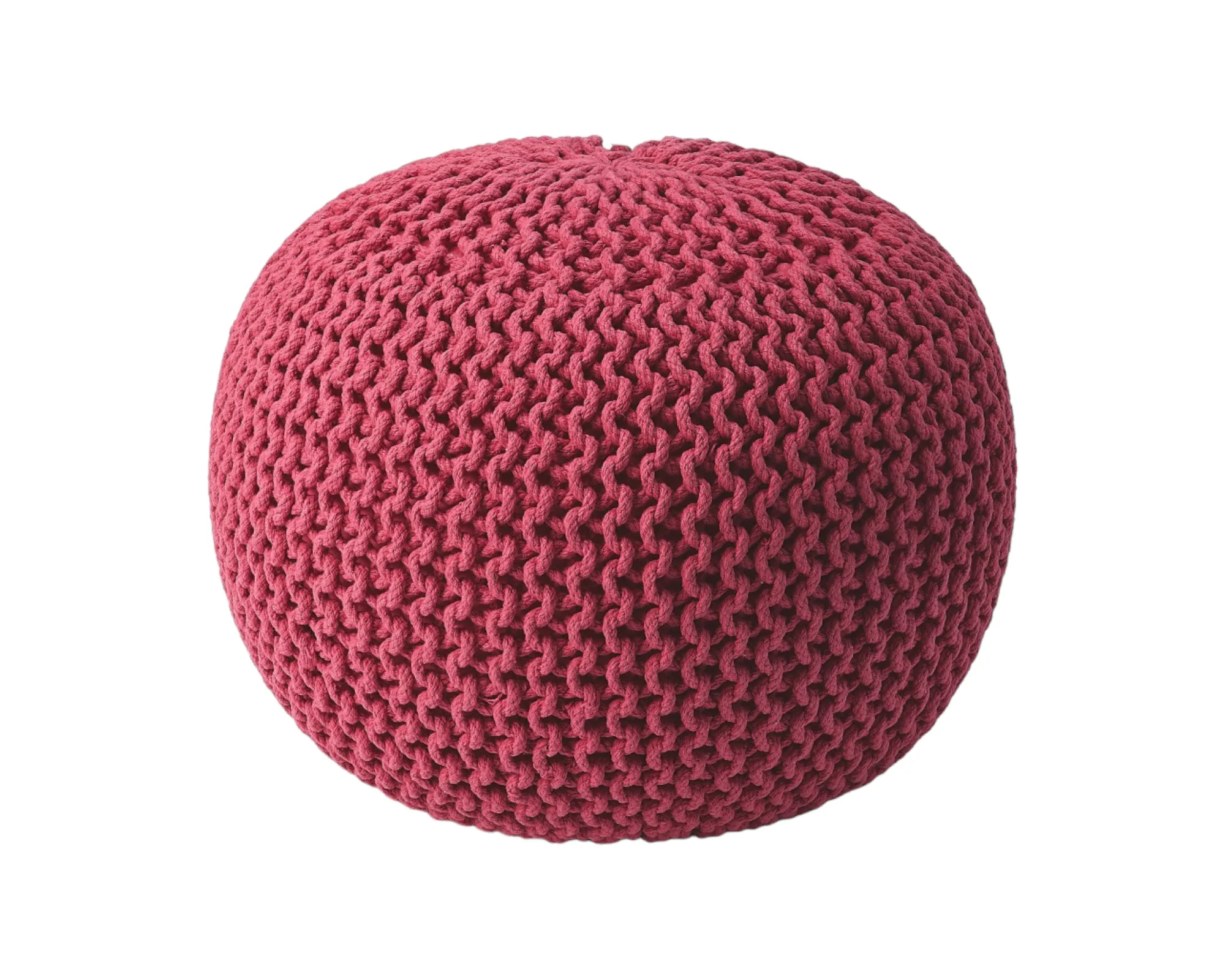 Pink Round Pouf Ottoman By Homeroots