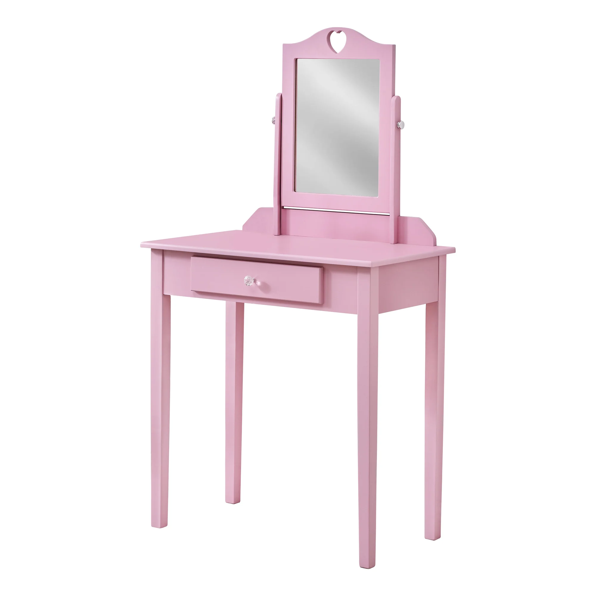 Pink Vanity Mirror And Storage Drawer By Homeroots