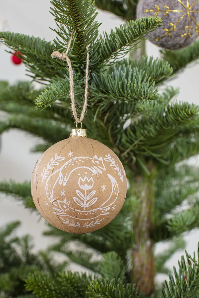 Pip Kraft Ornament Set of 6 By Accent Decor