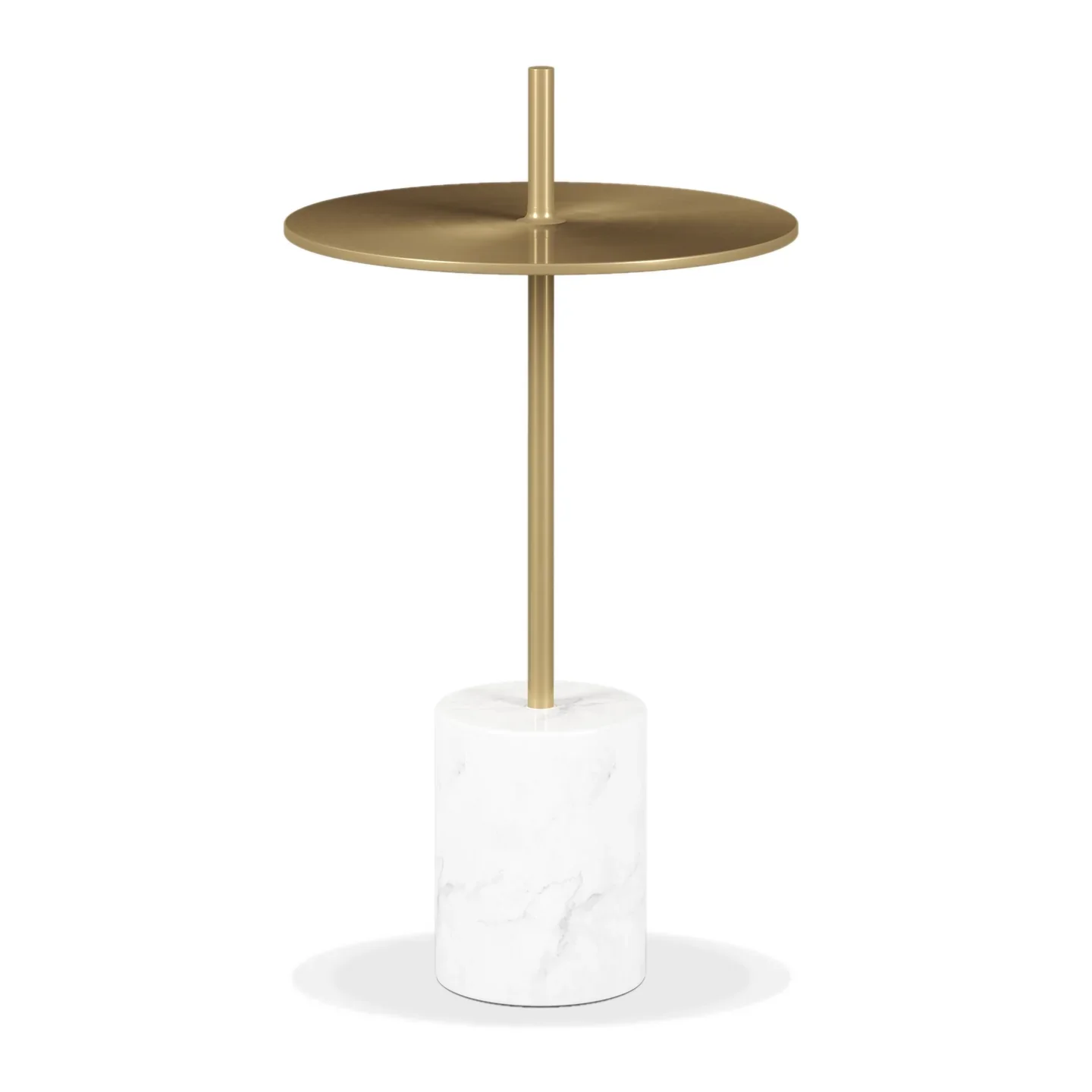 Poke Side Table With Handle, Gold By World Modern Design
