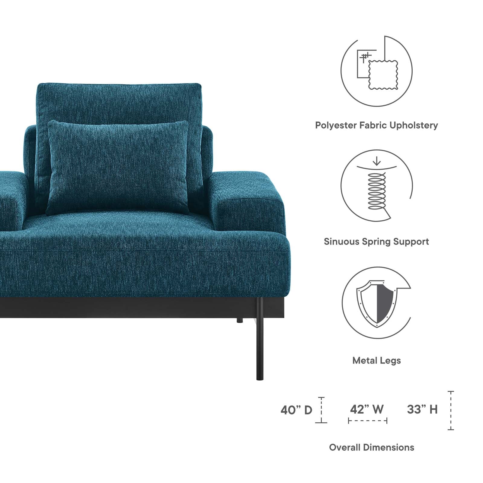 Proximity Upholstered Fabric Armchair By Modway - EEI-6216 - Image 6