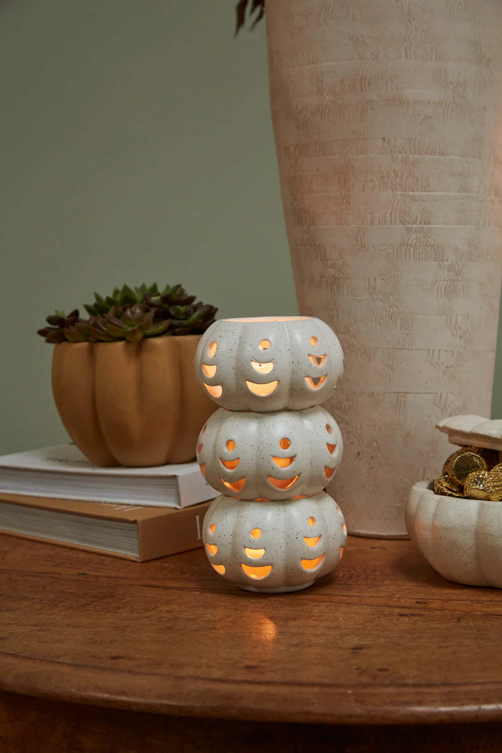 Pumpkin Stack Votive - Set of 6 By Accent Decor