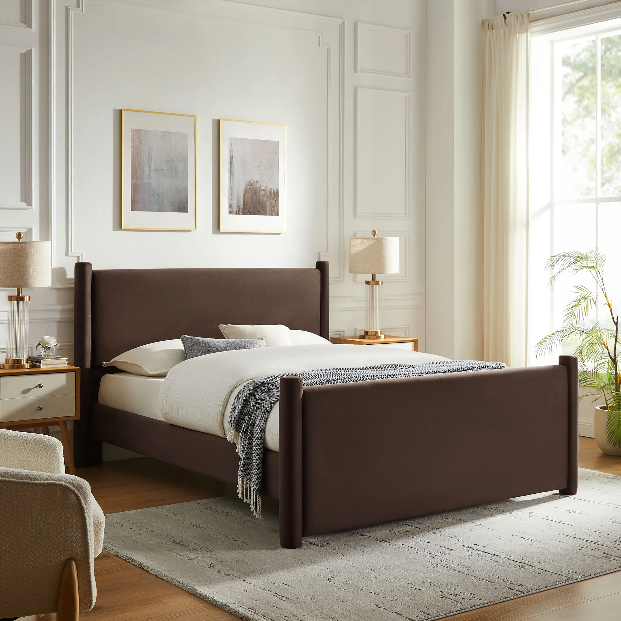 Rael Performance Velvet King Platform Bed by Modway - Image 16