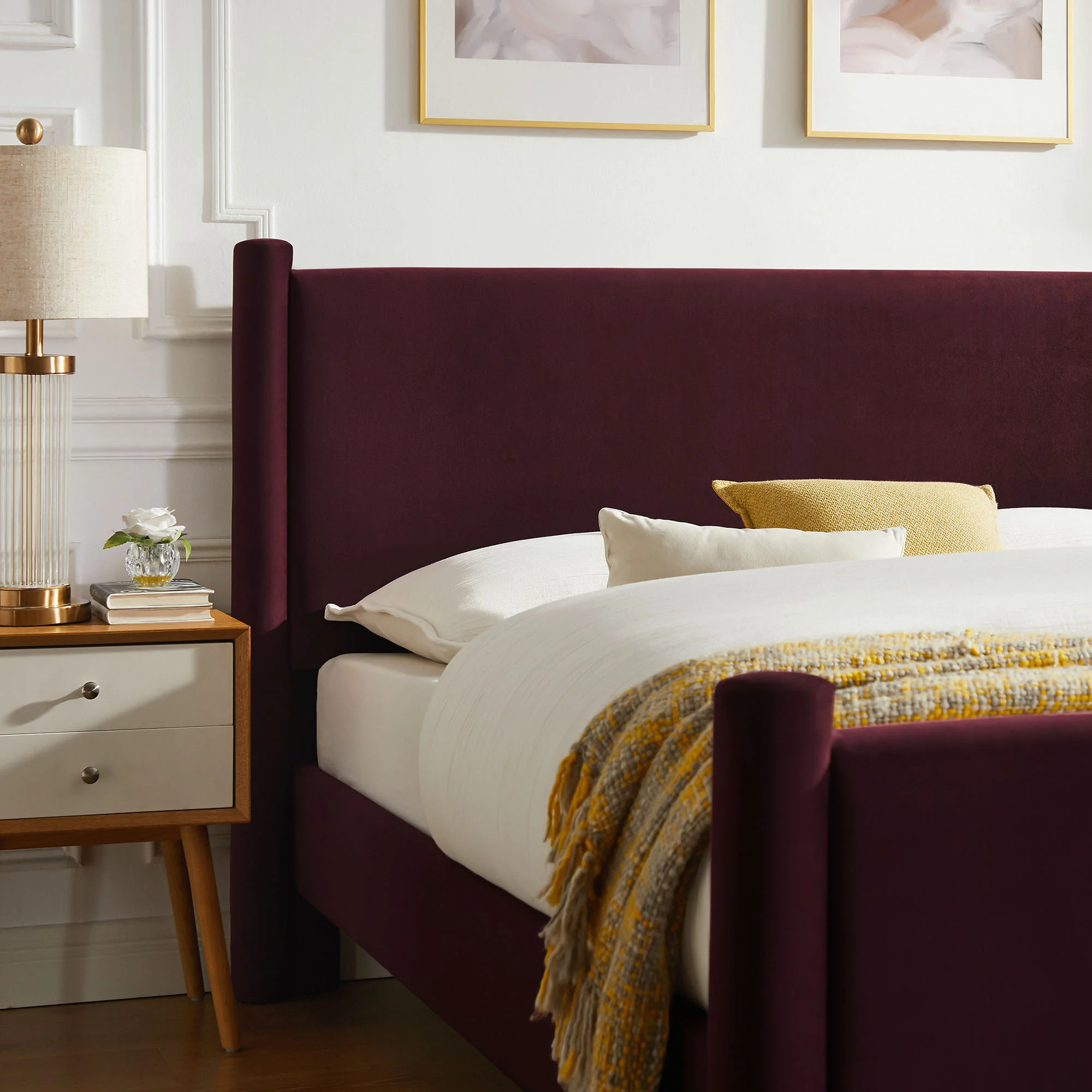 Rael Performance Velvet King Platform Bed by Modway - Image 24