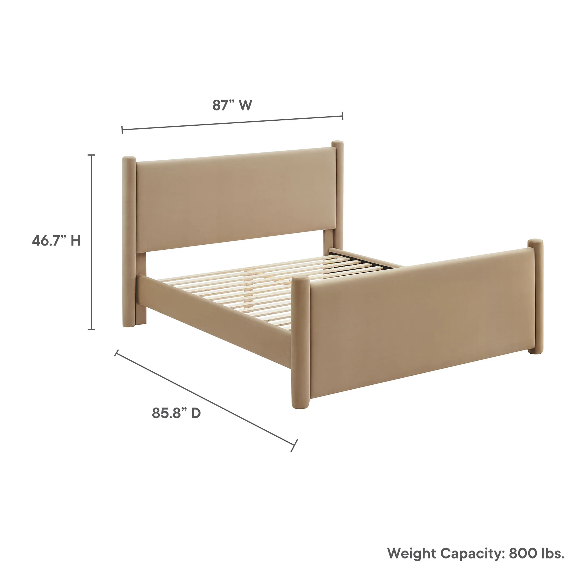 Rael Performance Velvet King Platform Bed by Modway - Image 36