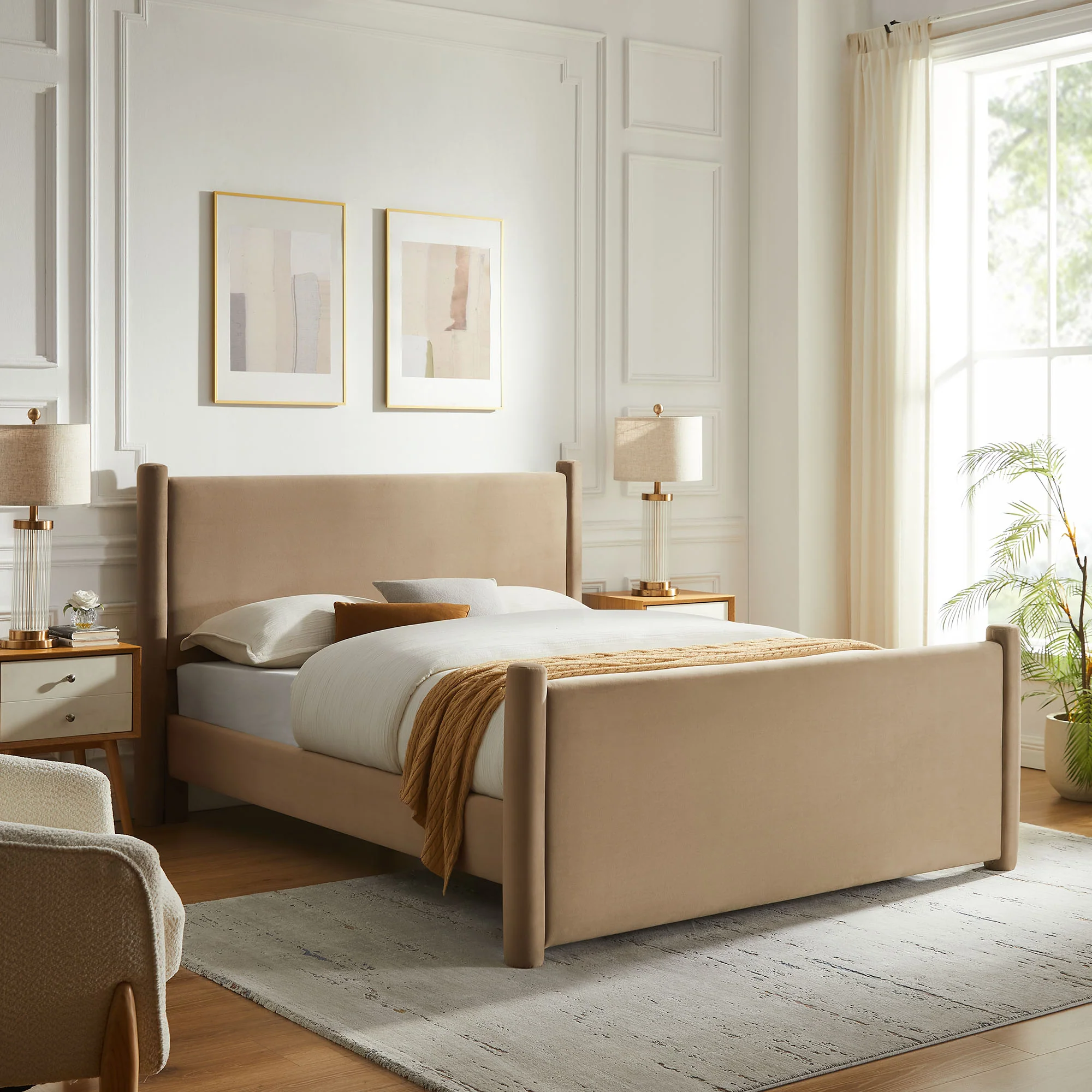 Rael Performance Velvet Queen Platform Bed by Modway - Image 34