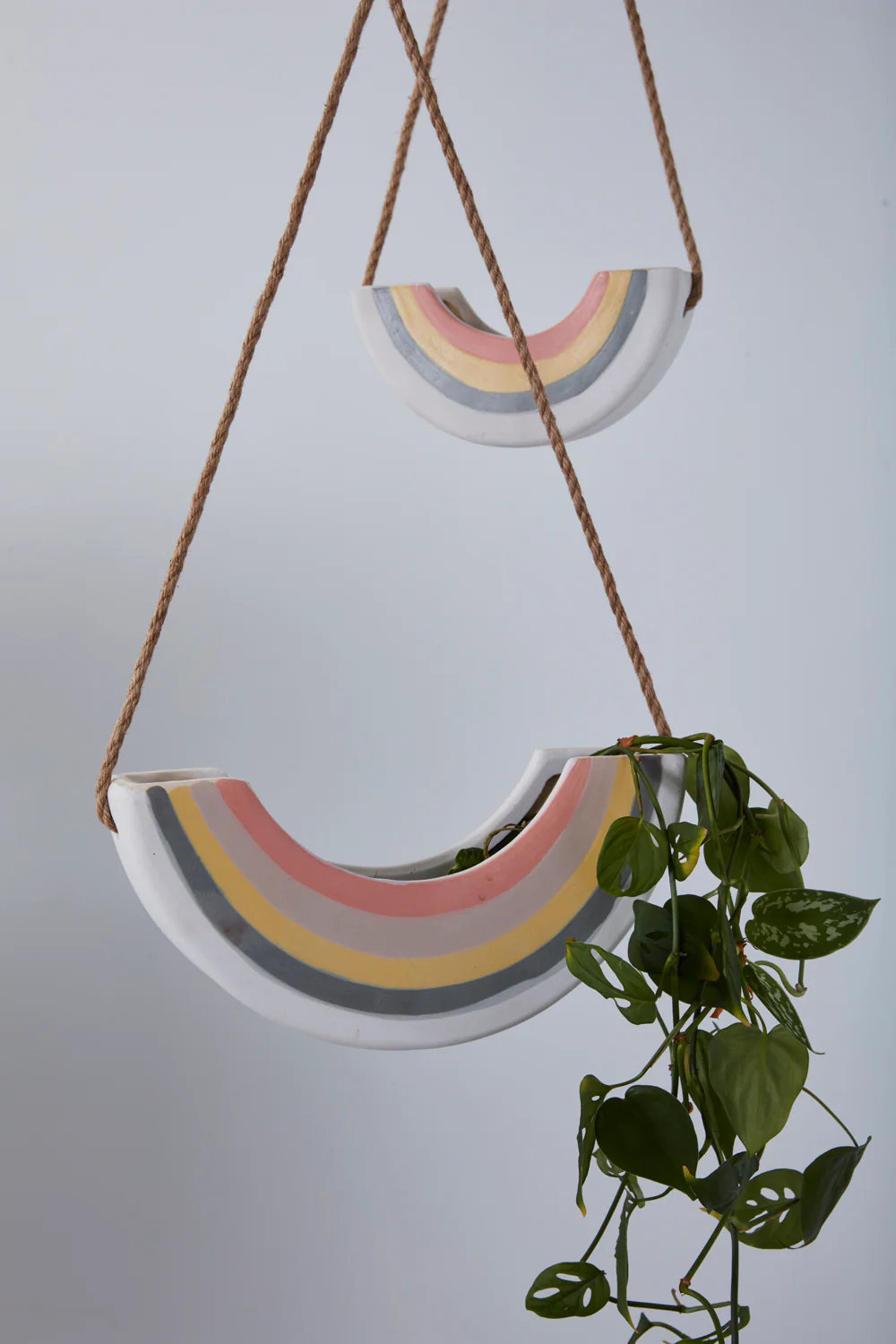 Rainbow Hanging Planter Set of 2 By Accent Decor