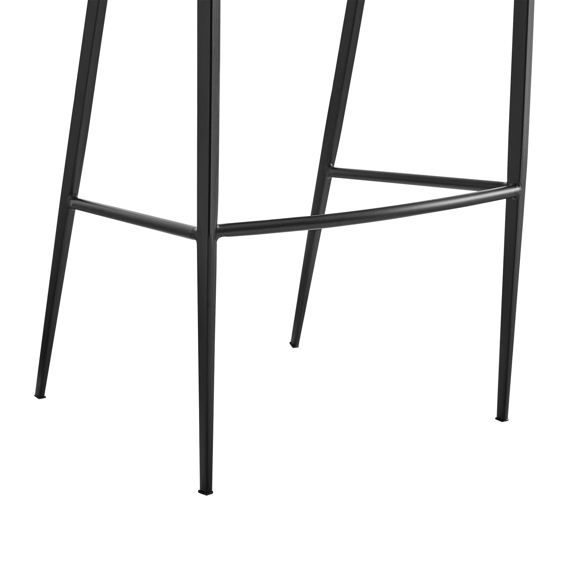 Ramona 26" Counter Stool with Matte Black Iron and Beige Faux Leather By Armen Living - Image 8