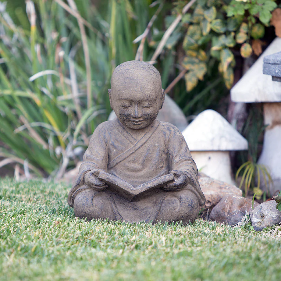 Reading Shaolin Monk Set of 2 By Garden Age Supply - Image 4