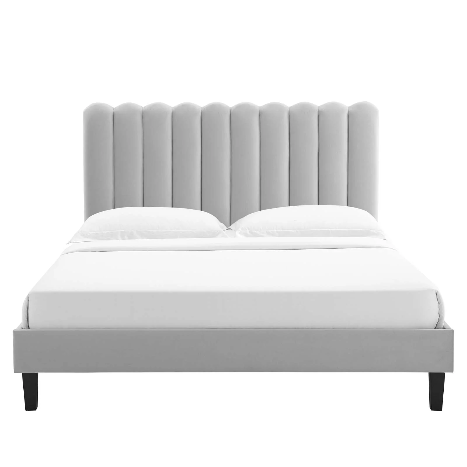 Reagan King Performance Velvet Platform Bed By Modway - MOD-7078 - Image 44