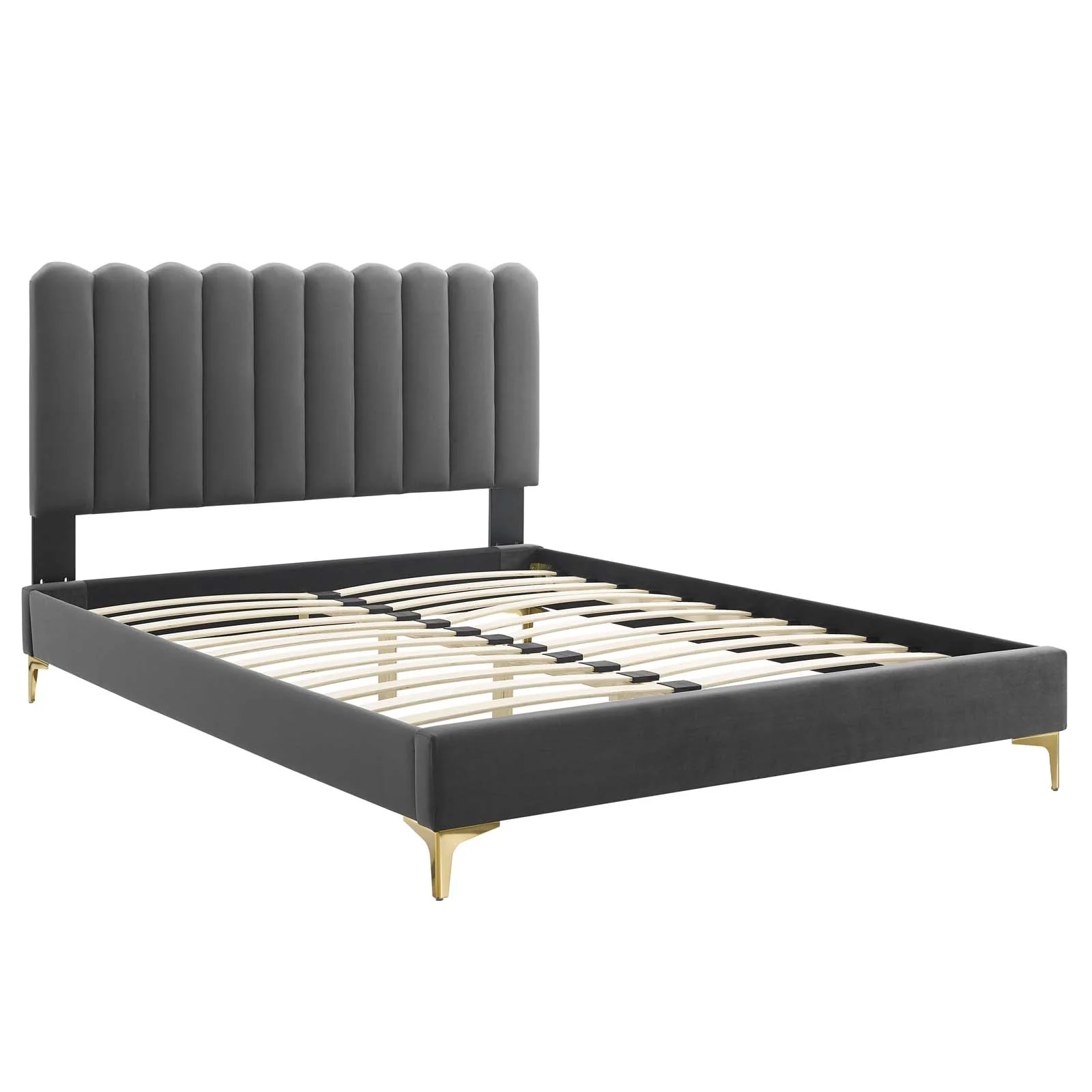 Reagan Queen Performance Velvet Platform Bed By Modway - MOD-6586 - Image 10