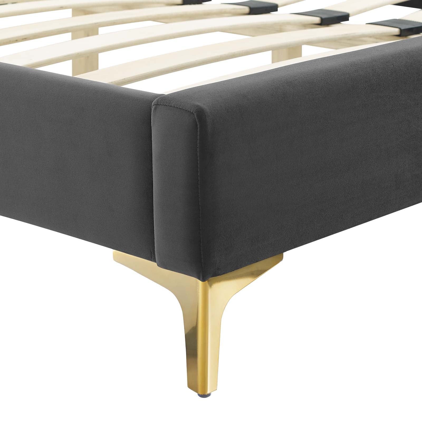 Reagan Queen Performance Velvet Platform Bed By Modway - MOD-6586 - Image 13