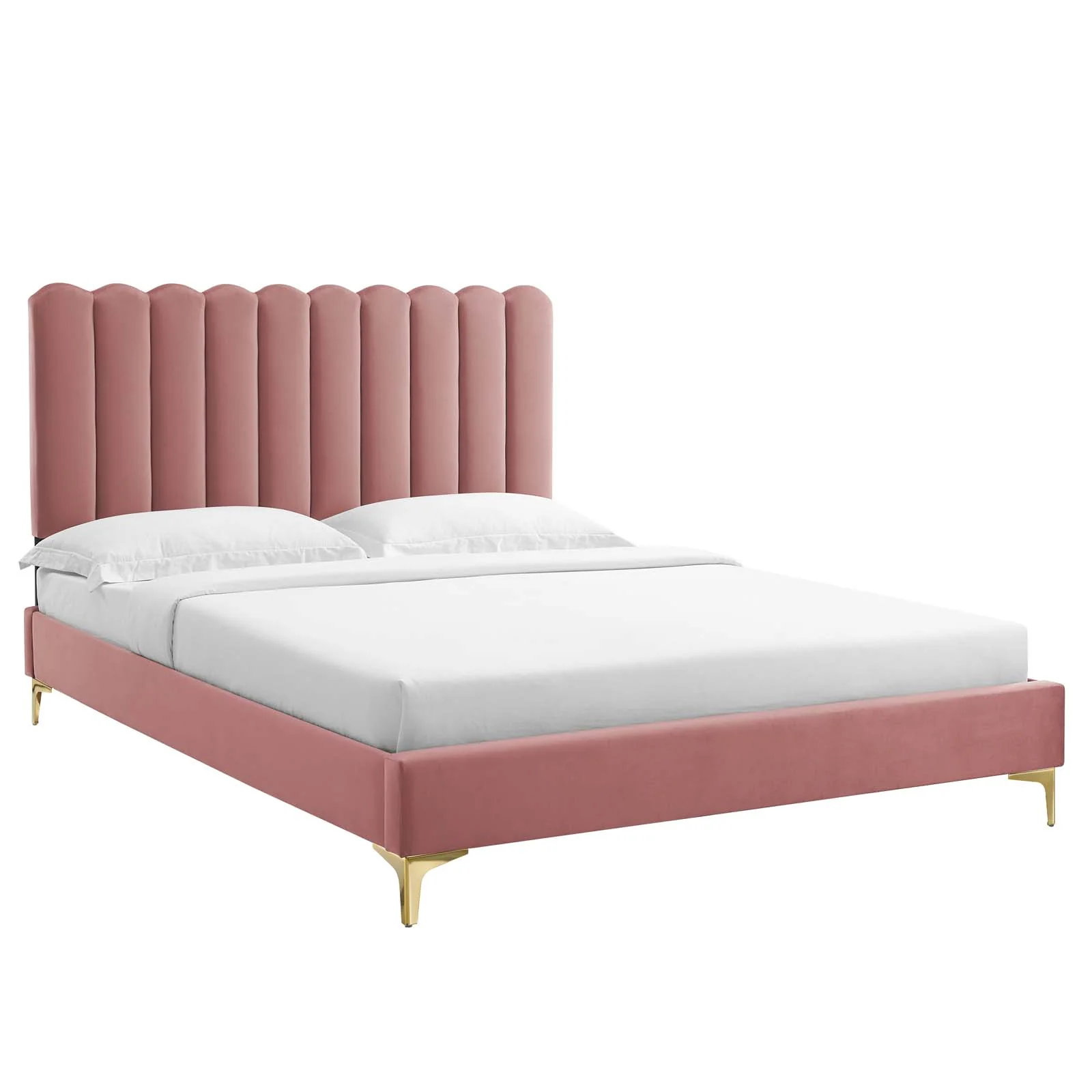 Reagan Queen Performance Velvet Platform Bed By Modway - MOD-6586 - Image 17