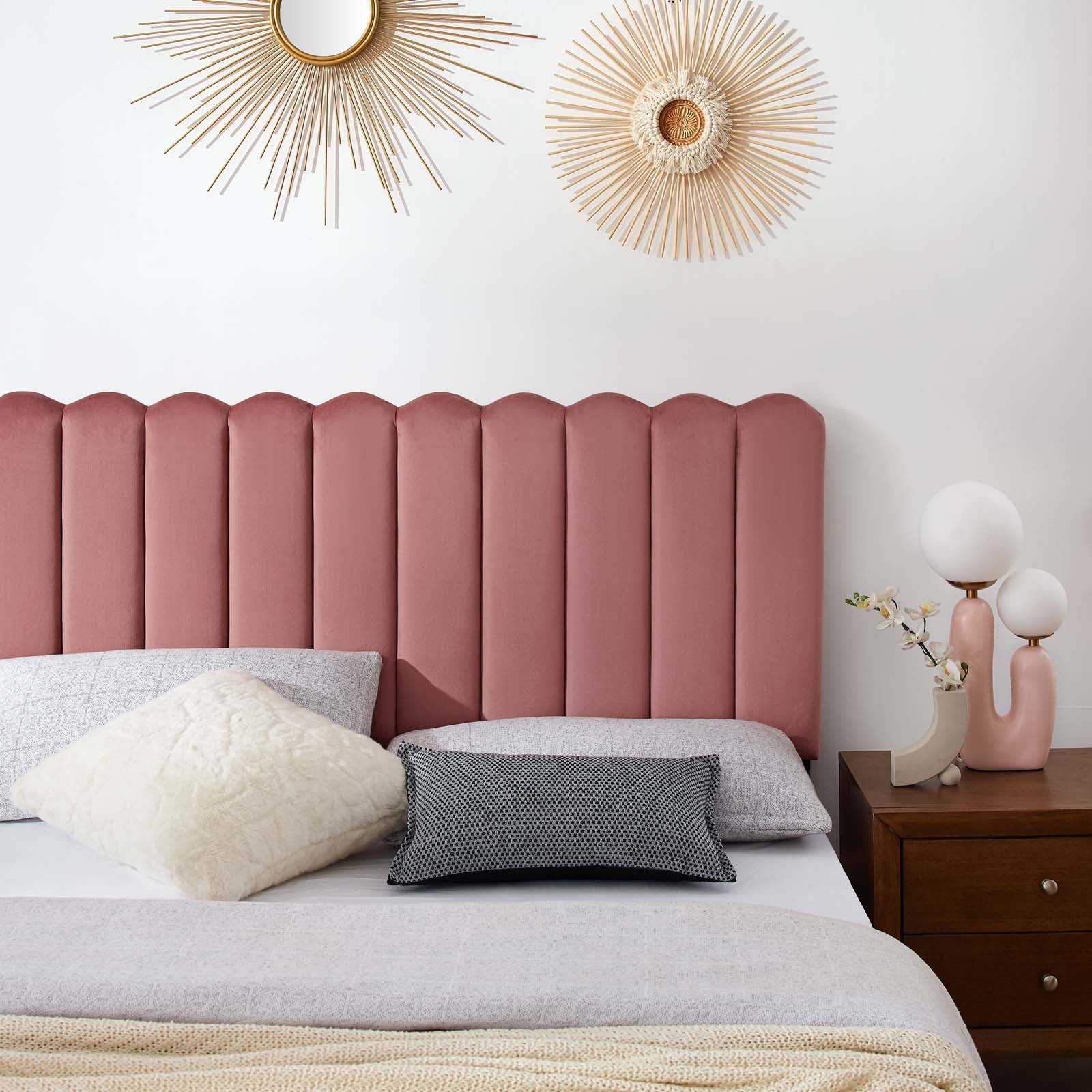 Reagan Queen Performance Velvet Platform Bed By Modway - MOD-6586 - Image 24
