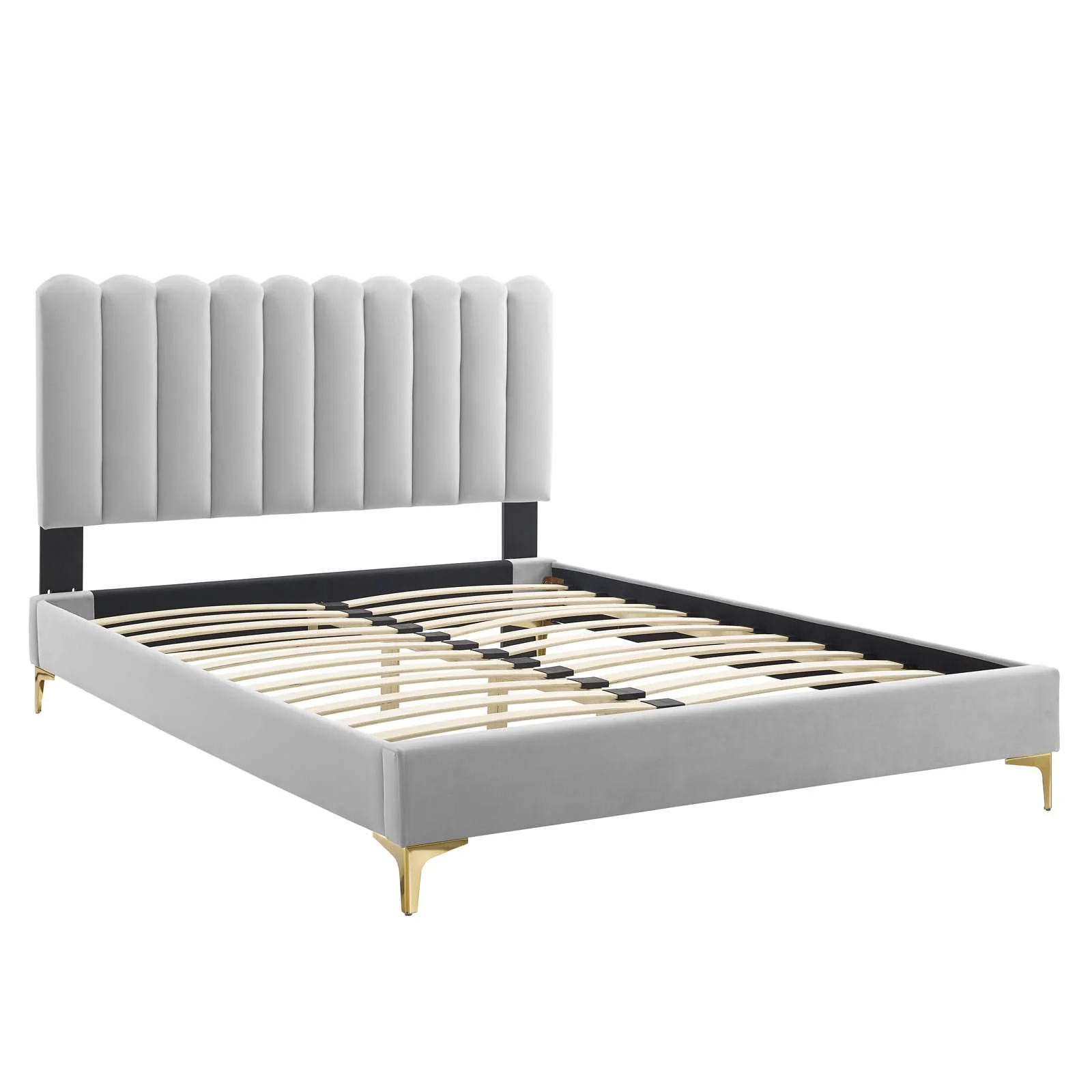 Reagan Queen Performance Velvet Platform Bed By Modway - MOD-6586 - Image 42