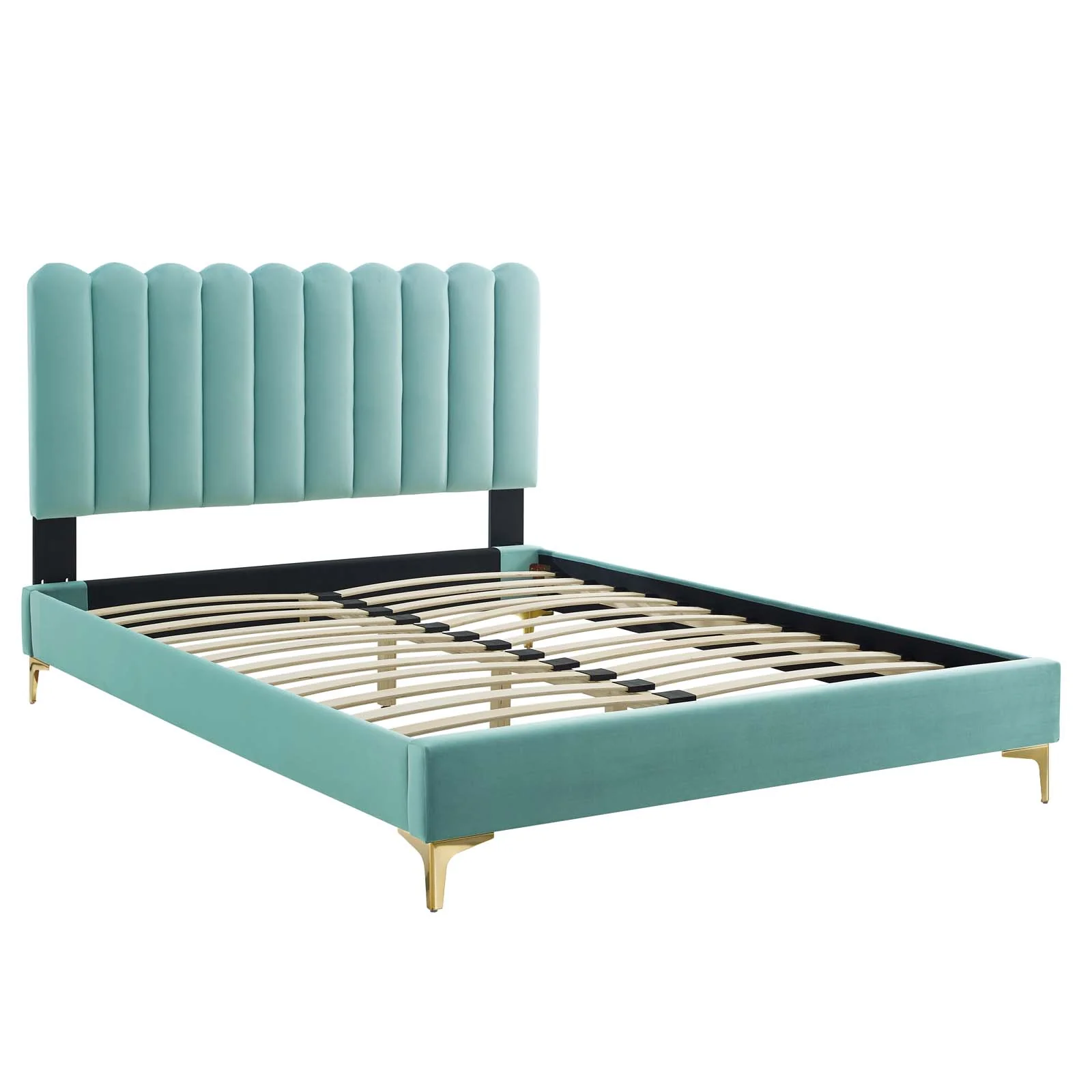 Reagan Queen Performance Velvet Platform Bed By Modway - MOD-6586 - Image 58