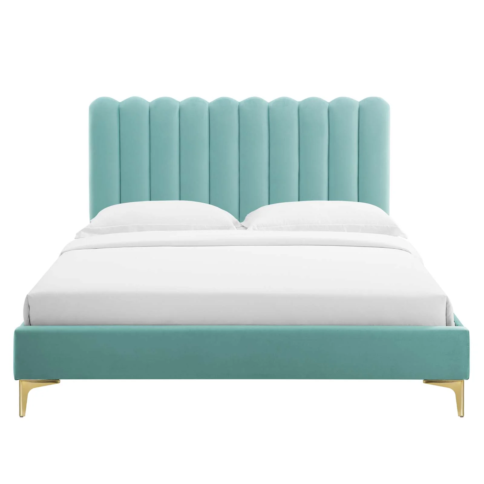 Reagan Queen Performance Velvet Platform Bed By Modway - MOD-6586 - Image 60