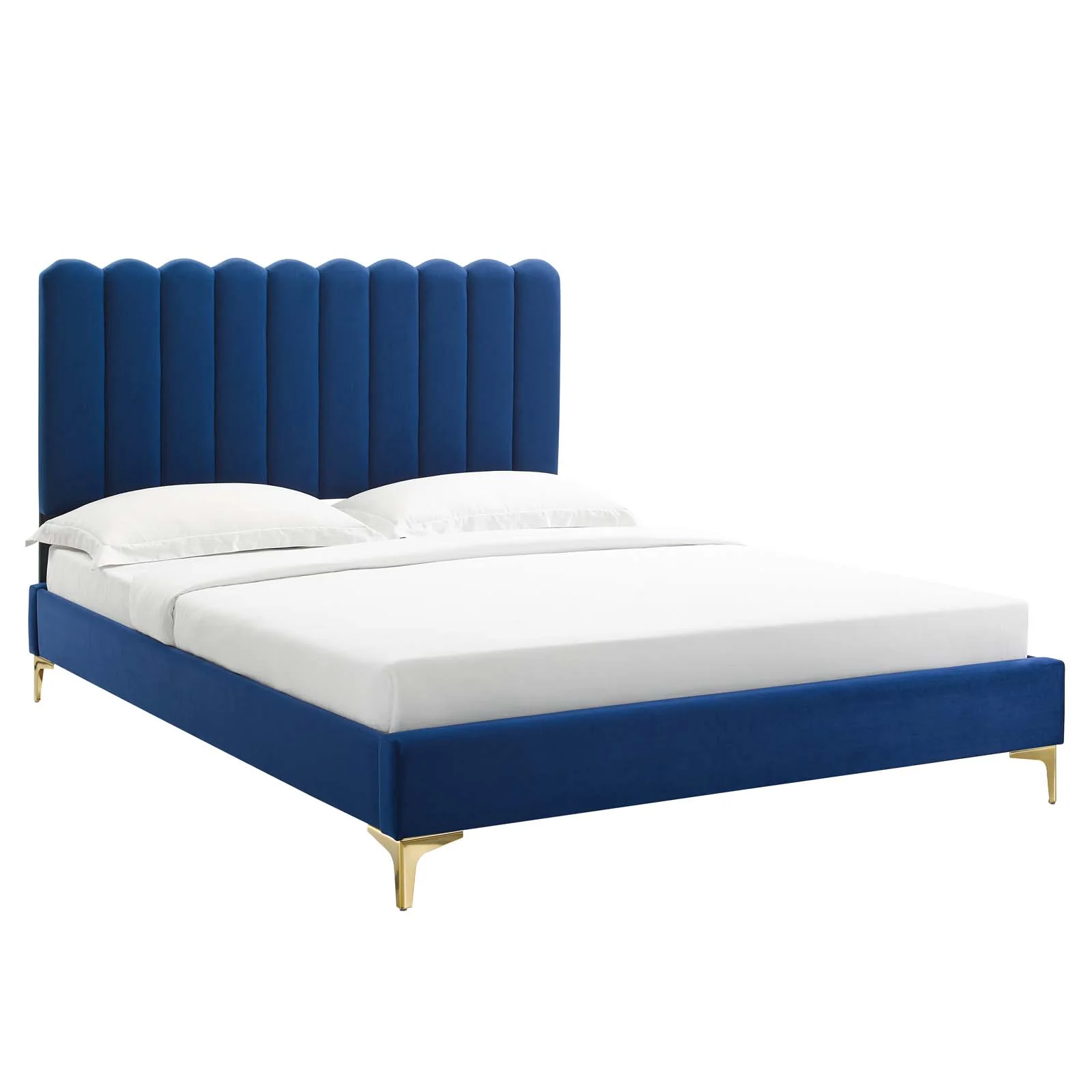 Reagan Queen Performance Velvet Platform Bed By Modway - MOD-6586 - Image 65