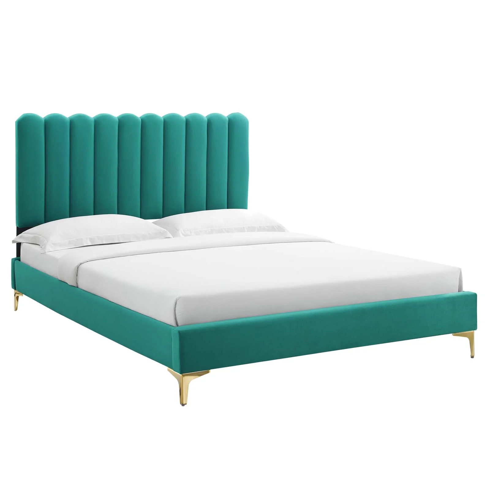 Reagan Queen Performance Velvet Platform Bed By Modway - MOD-6586 - Image 81