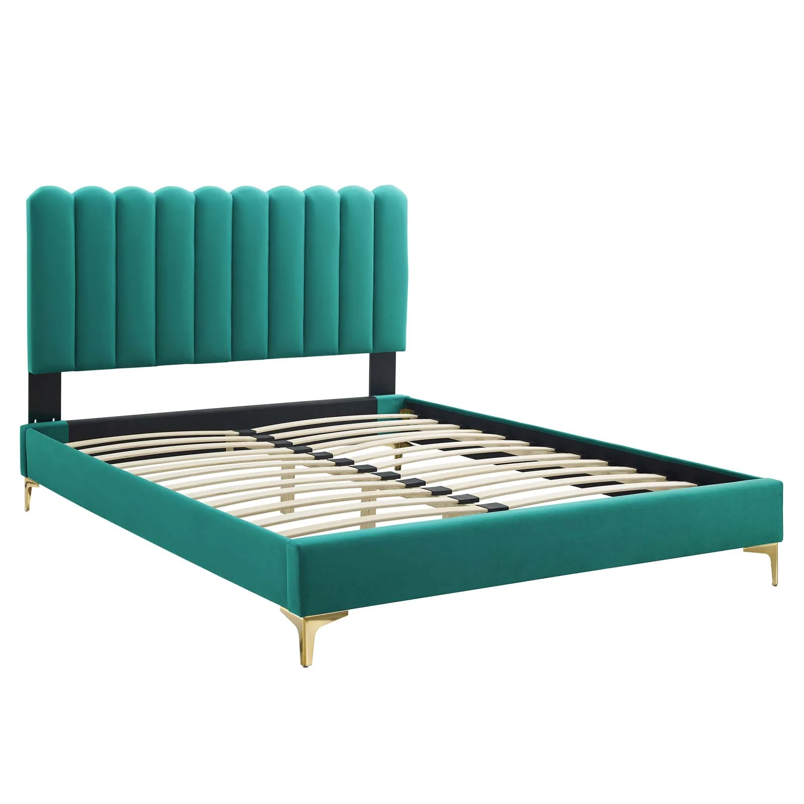 Reagan Queen Performance Velvet Platform Bed By Modway - MOD-6586 - Image 90