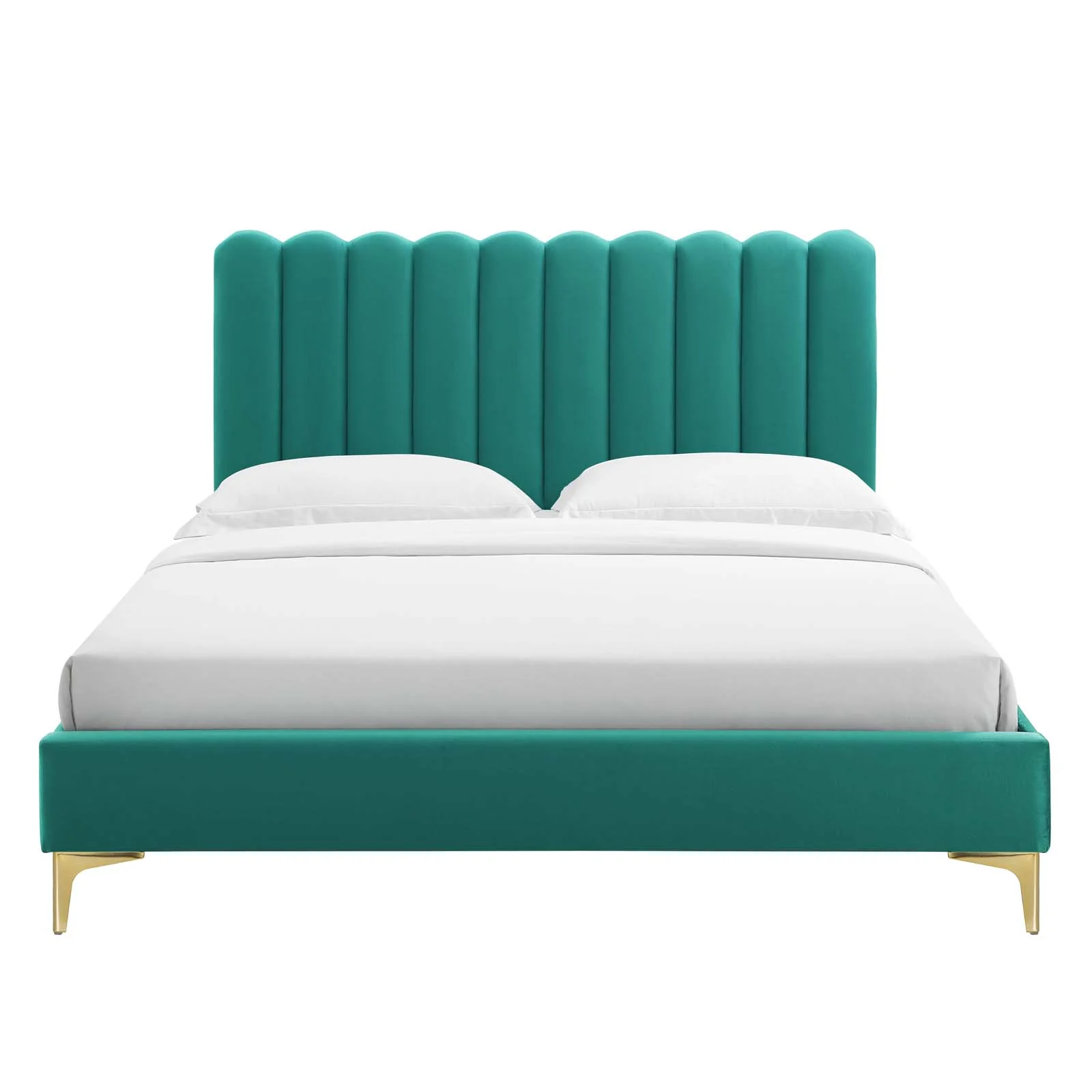 Reagan Queen Performance Velvet Platform Bed By Modway - MOD-6586 - Image 92