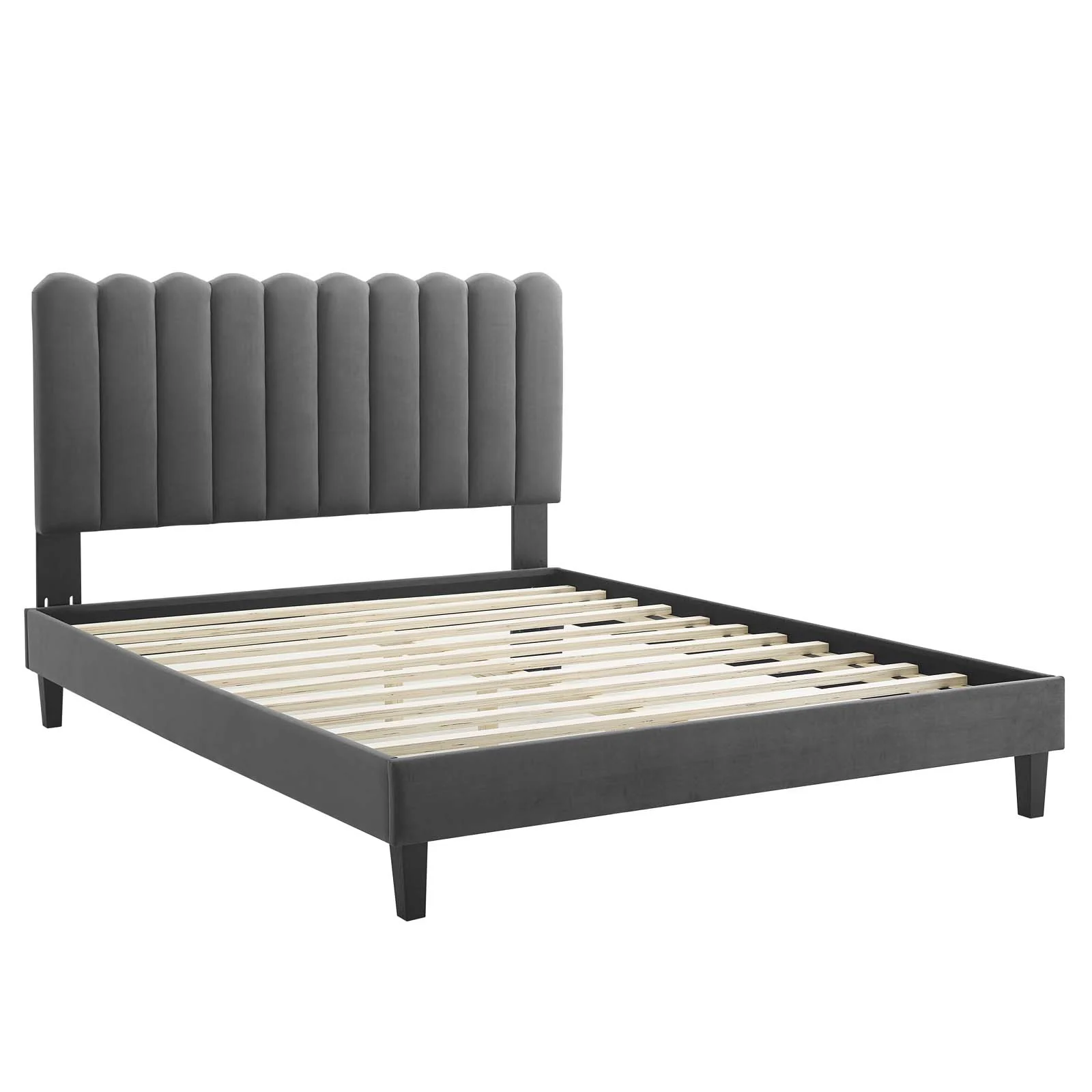 Reagan Queen Performance Velvet Platform Bed By Modway - MOD-6588 - Image 10