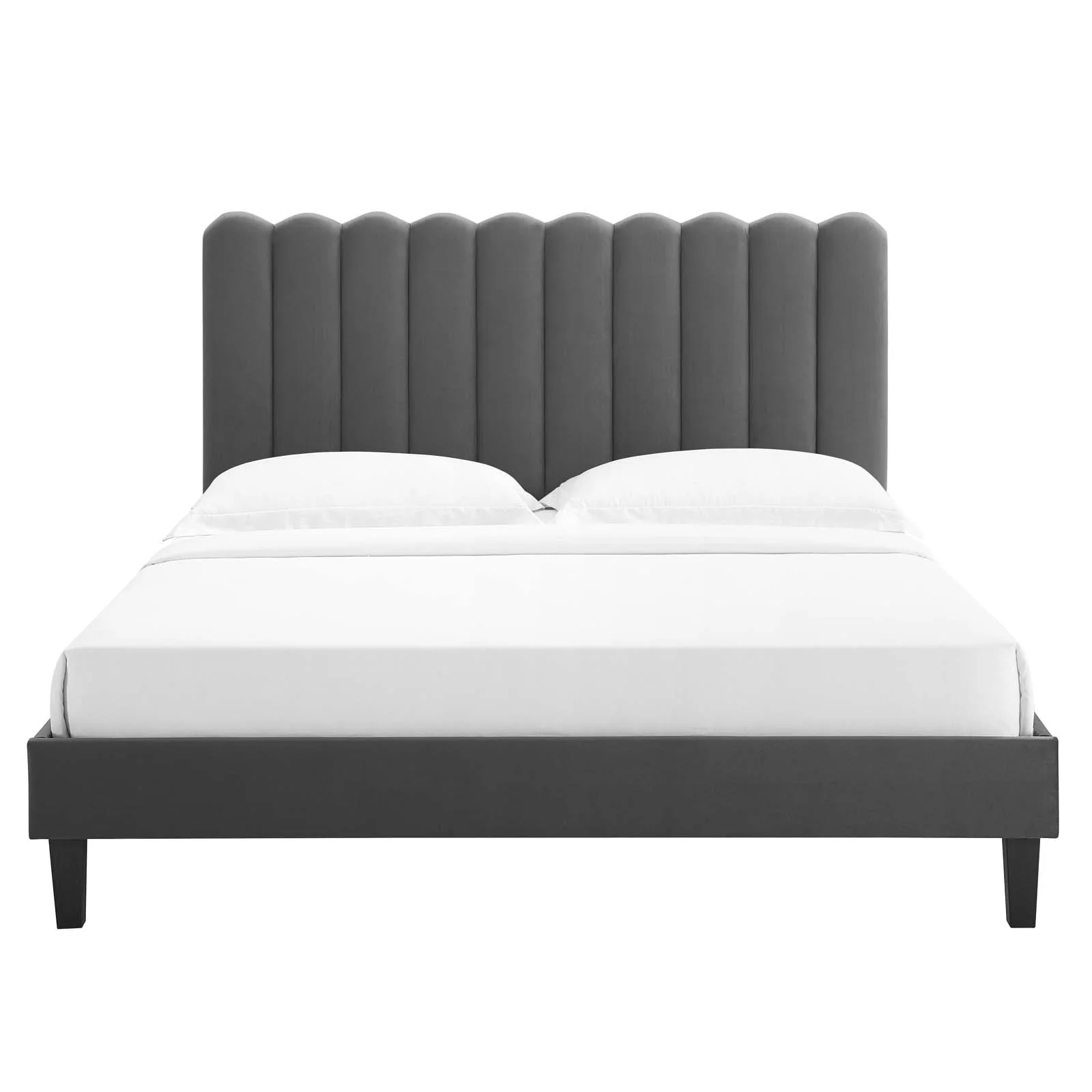 Reagan Queen Performance Velvet Platform Bed By Modway - MOD-6588 - Image 12