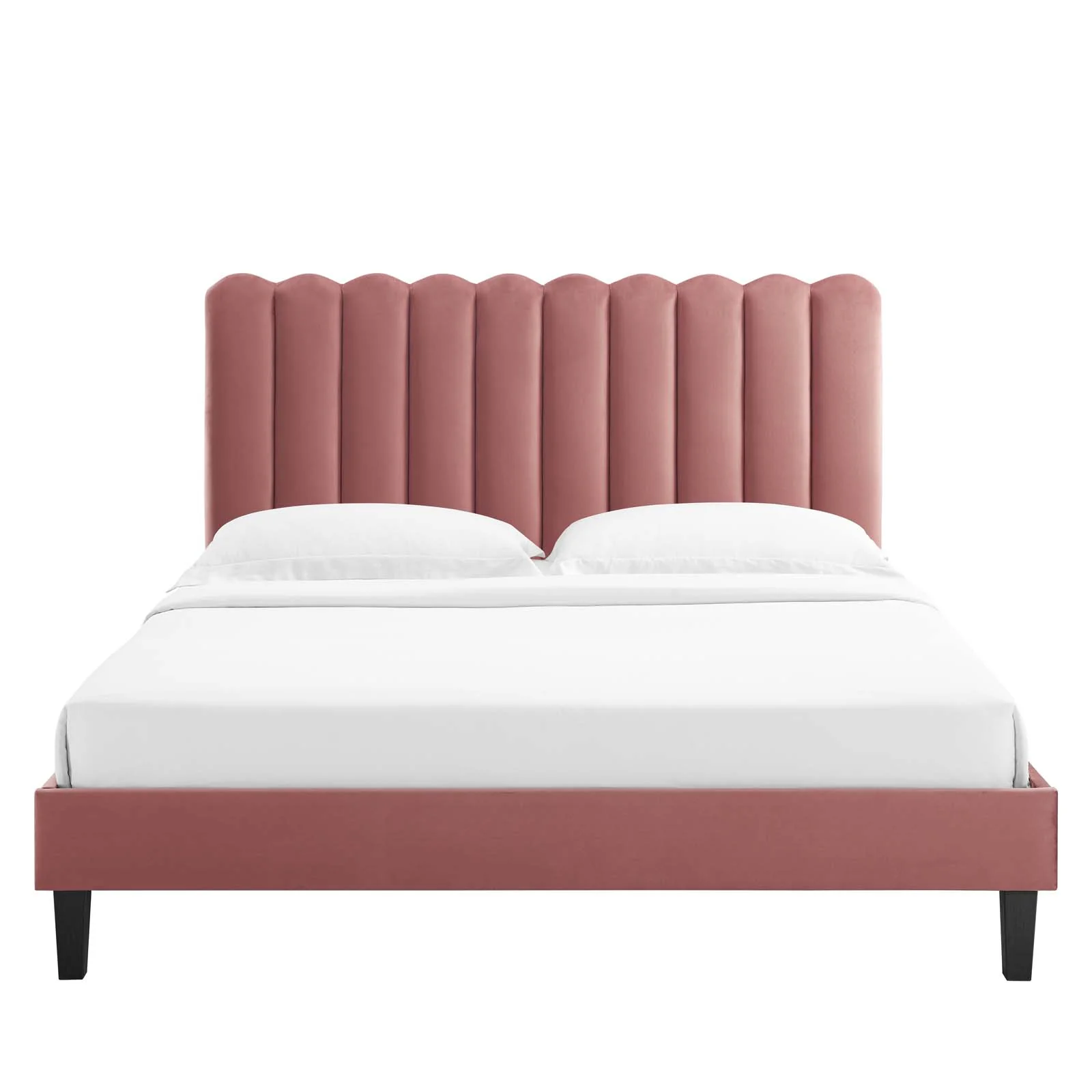 Reagan Queen Performance Velvet Platform Bed By Modway - MOD-6588 - Image 28