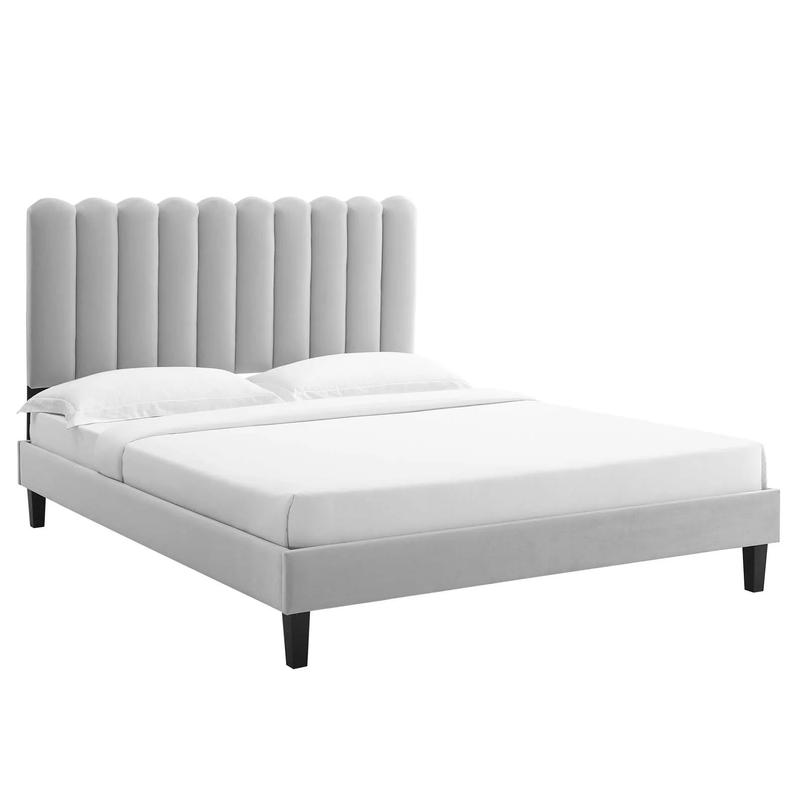 Reagan Queen Performance Velvet Platform Bed By Modway - MOD-6588 - Image 33