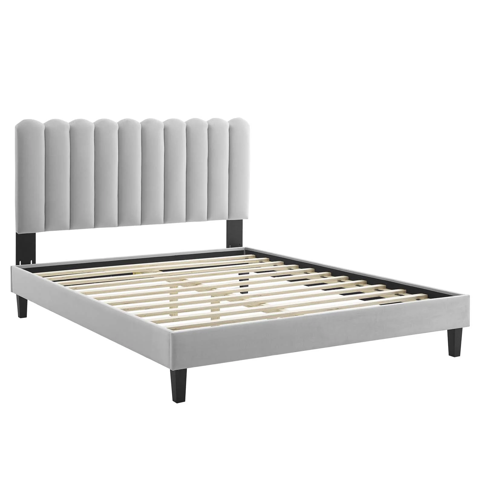 Reagan Queen Performance Velvet Platform Bed By Modway - MOD-6588 - Image 42