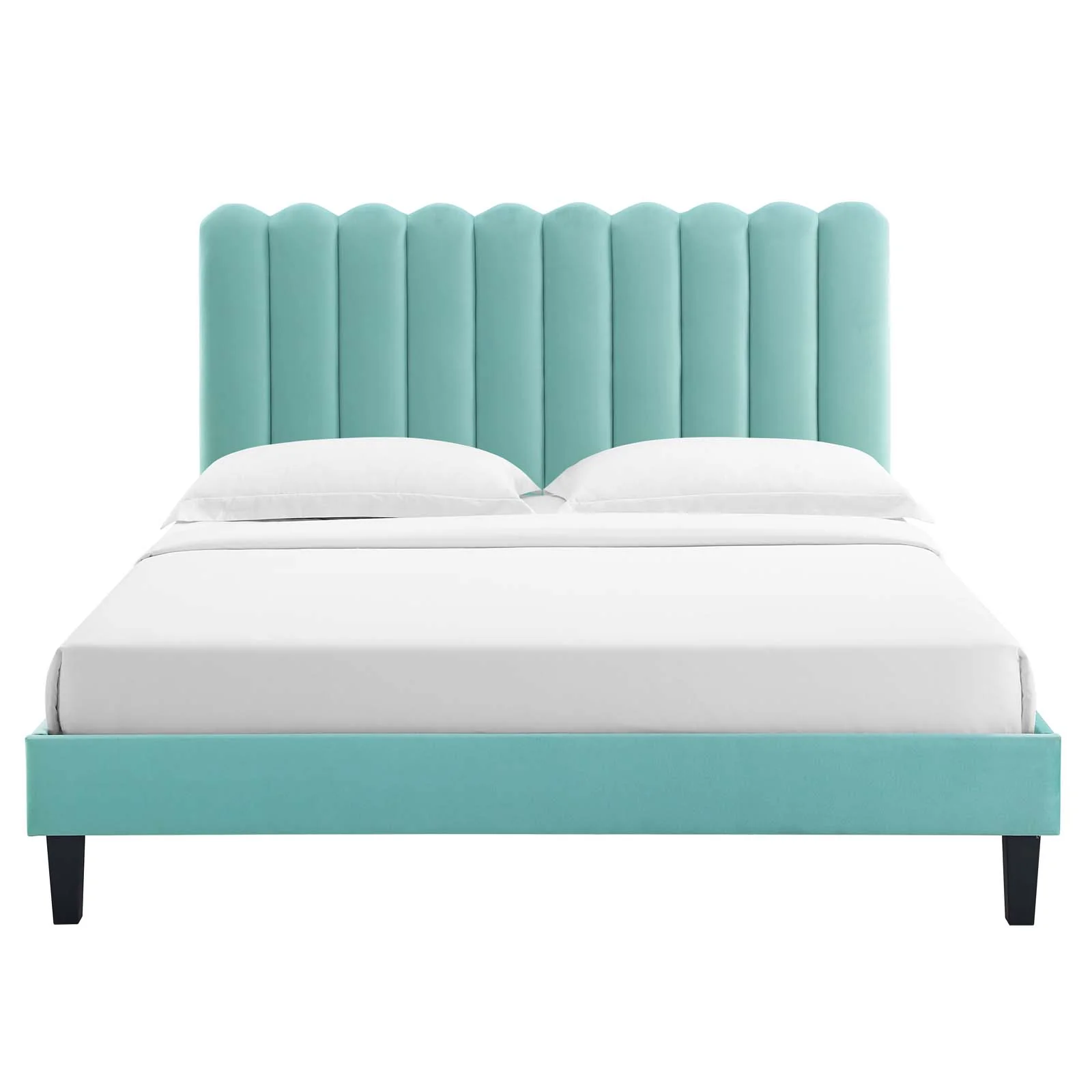 Reagan Queen Performance Velvet Platform Bed By Modway - MOD-6588 - Image 60