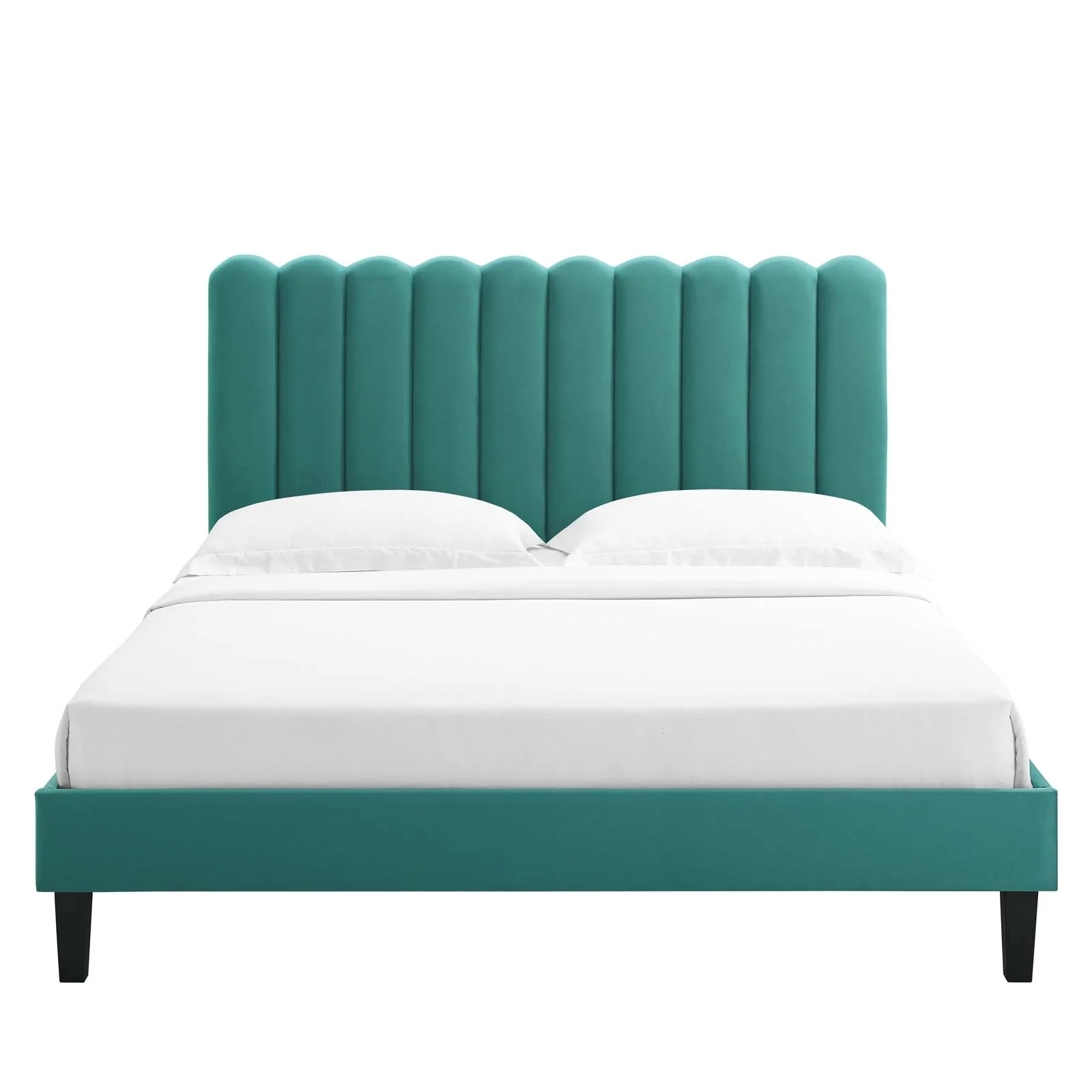 Reagan Queen Performance Velvet Platform Bed By Modway - MOD-6588 - Image 92