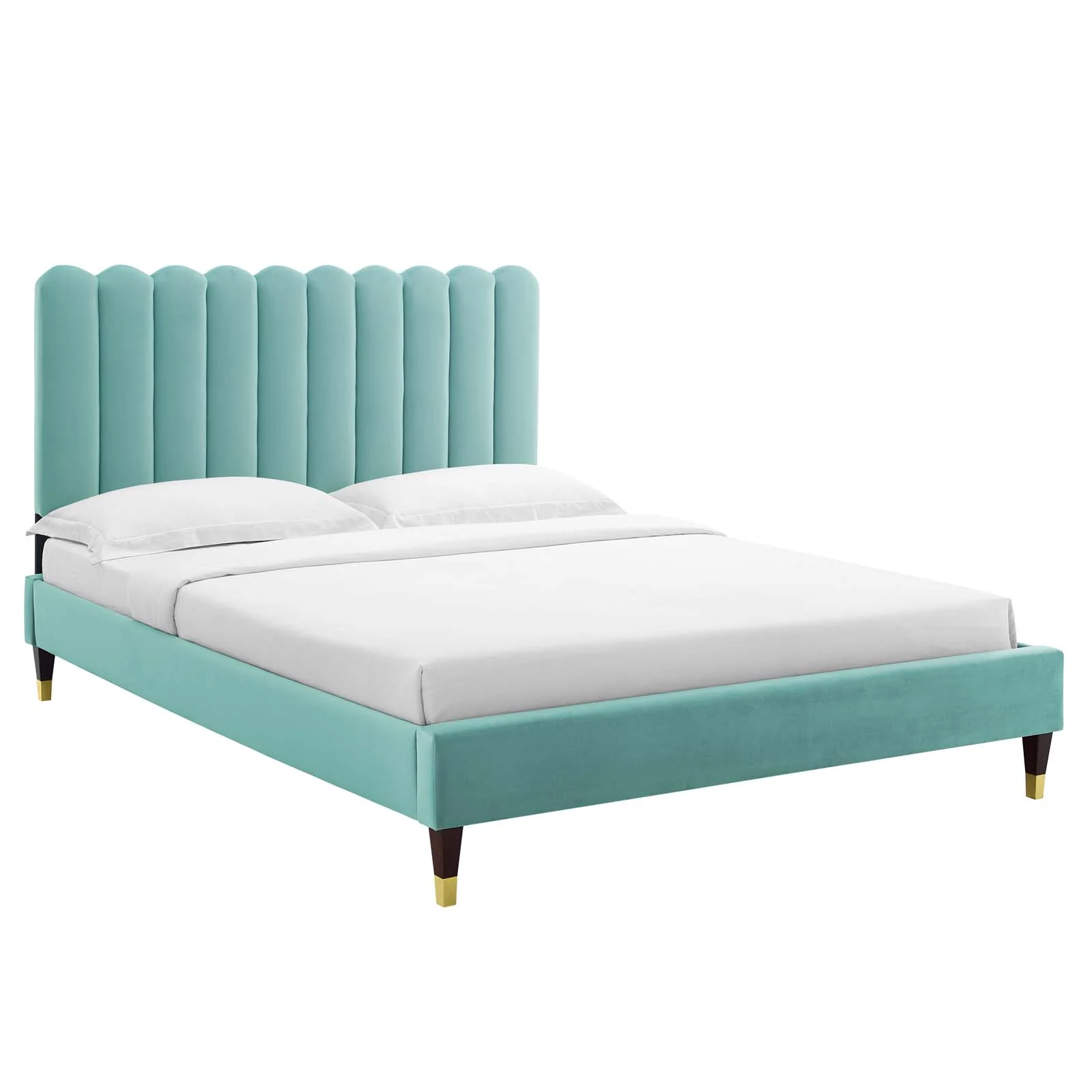 Reagan Twin Performance Velvet Platform Bed By Modway - MOD-6886 - Image 49
