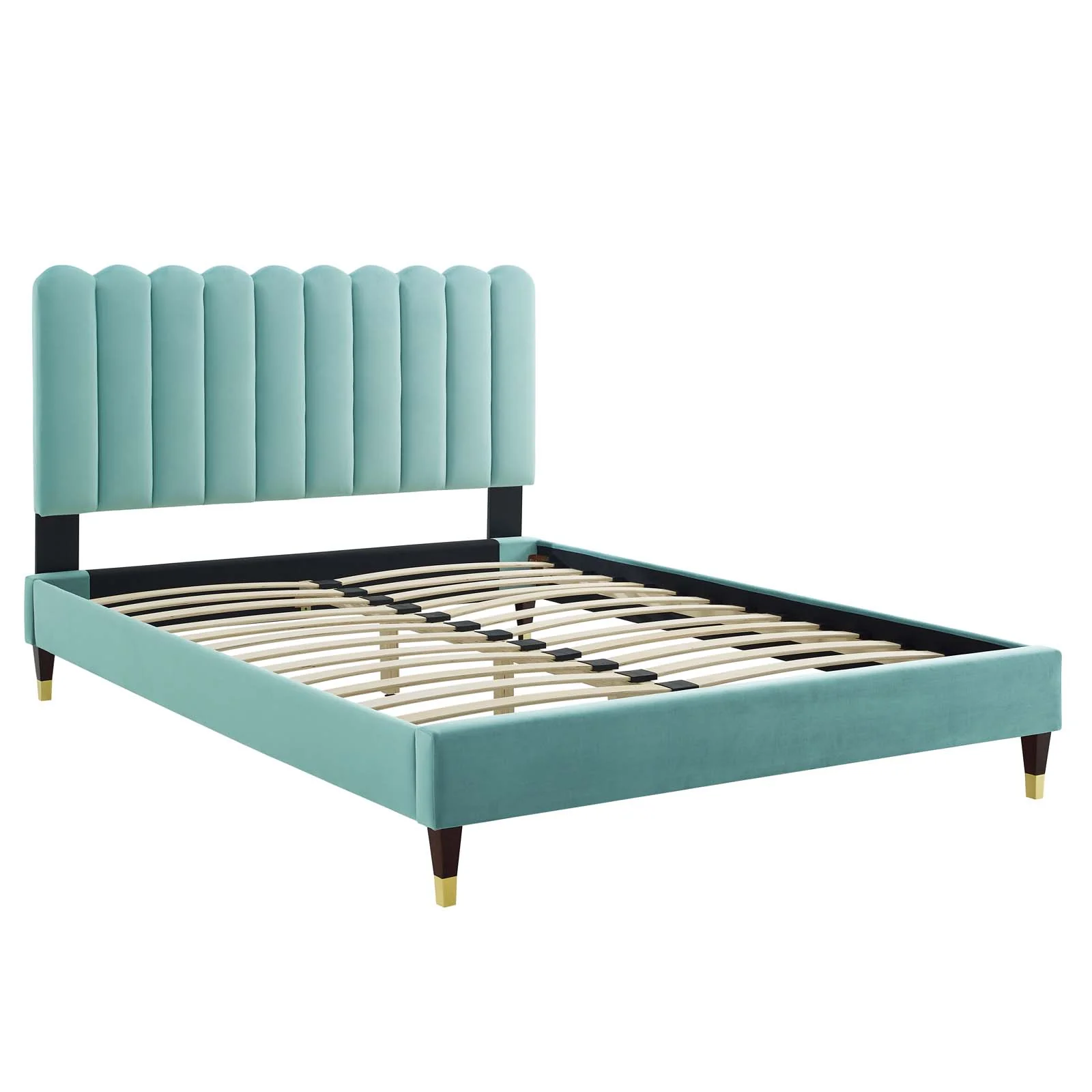 Reagan Twin Performance Velvet Platform Bed By Modway - MOD-6886 - Image 58